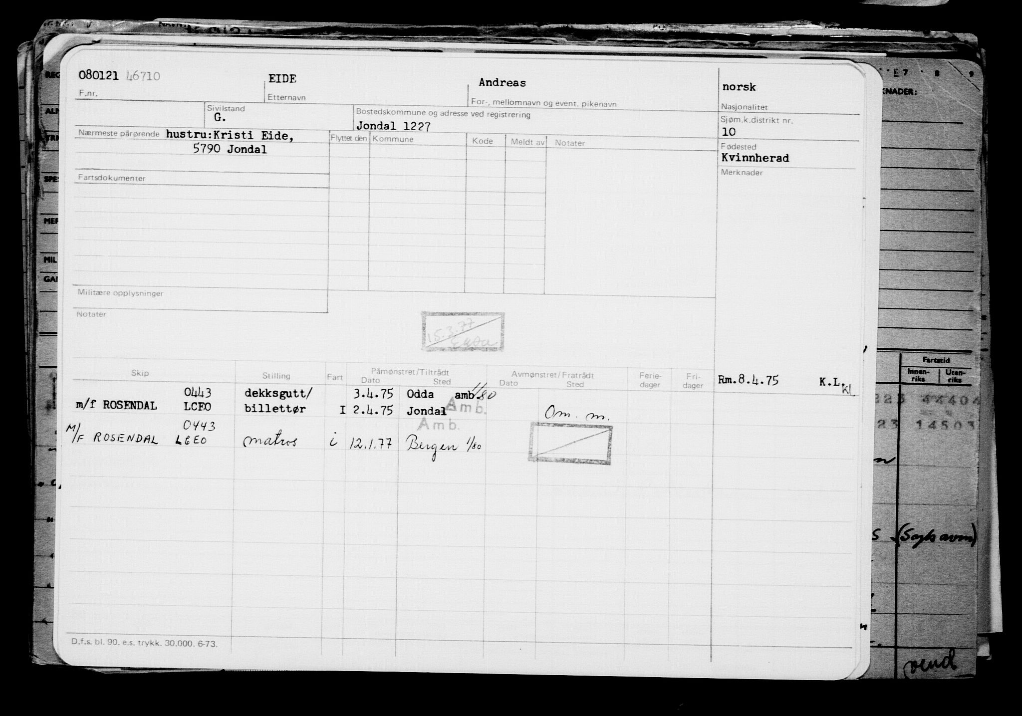 Direktoratet for sjømenn, AV/RA-S-3545/G/Gb/L0189: Hovedkort, 1921, s. 171