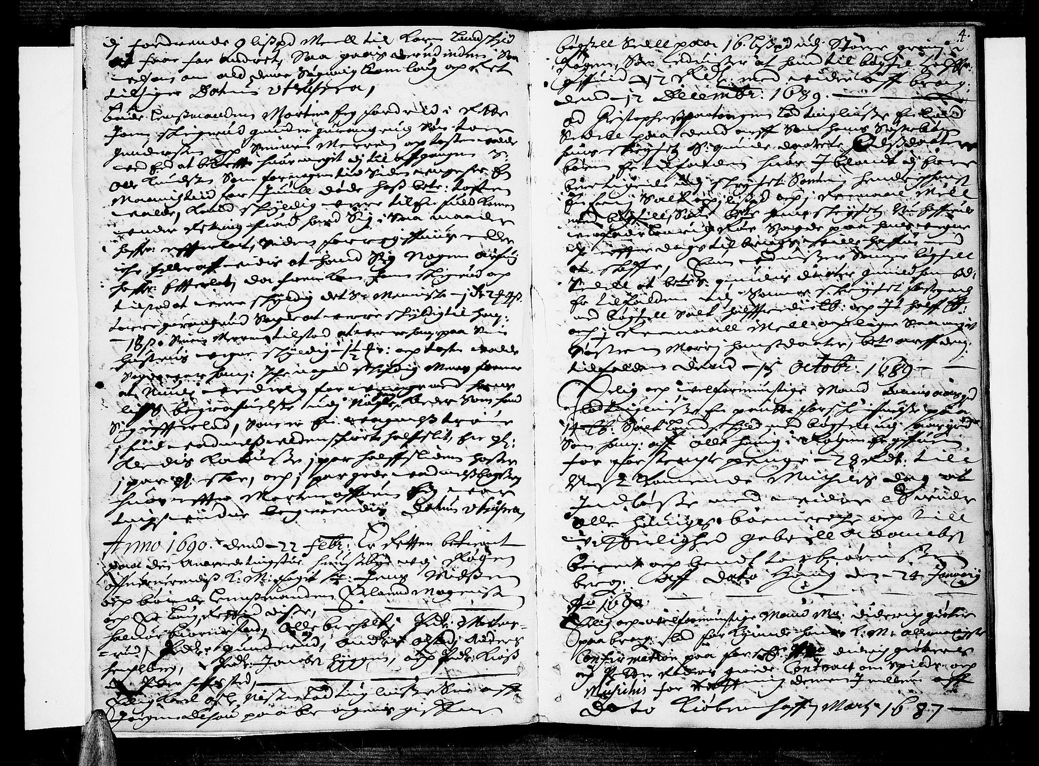 Lier, Røyken og Hurum sorenskriveri, AV/SAKO-A-89/F/Fa/L0031: Tingbok, 1690, s. 4