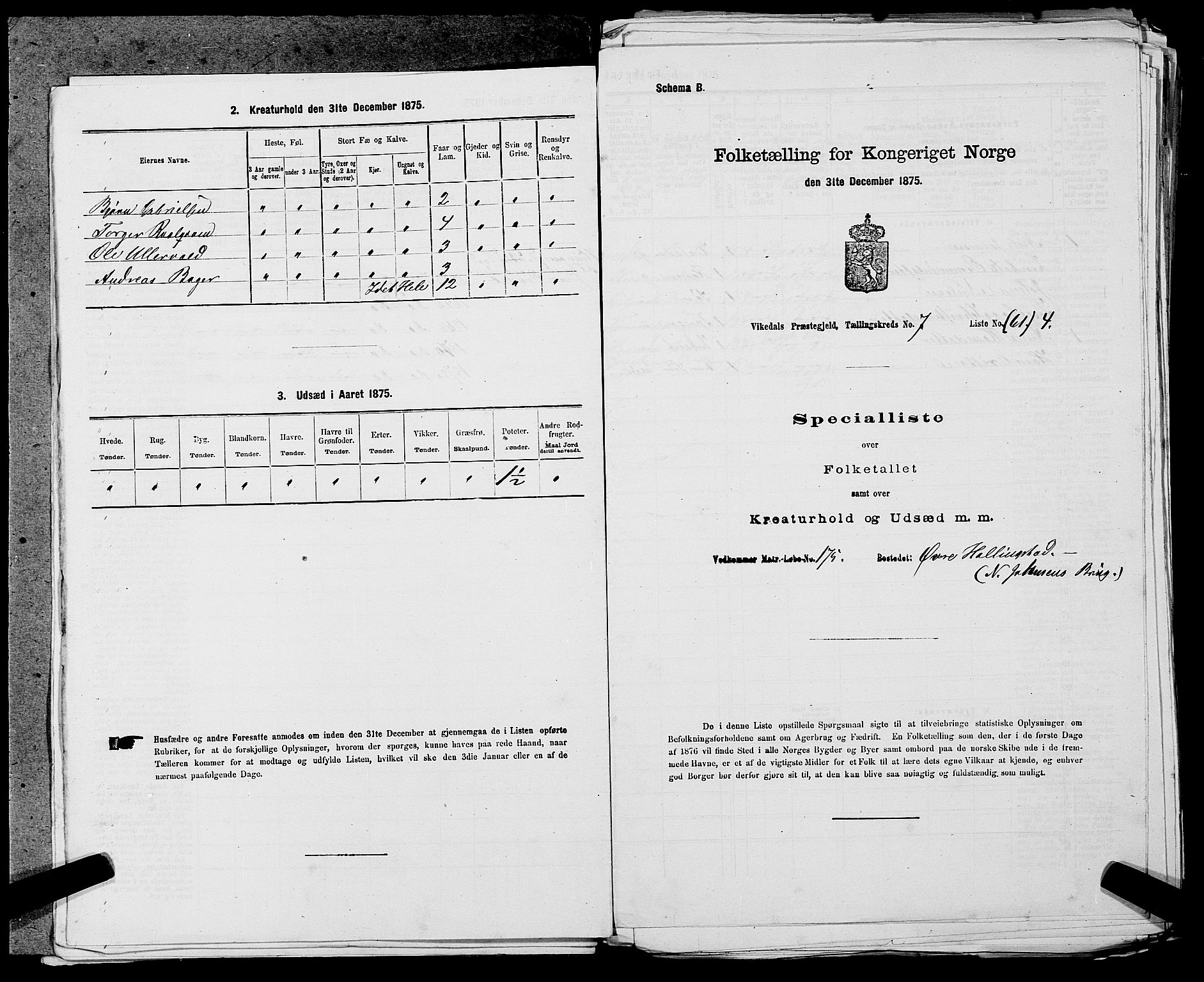 SAST, Folketelling 1875 for 1157P Vikedal prestegjeld, 1875, s. 774