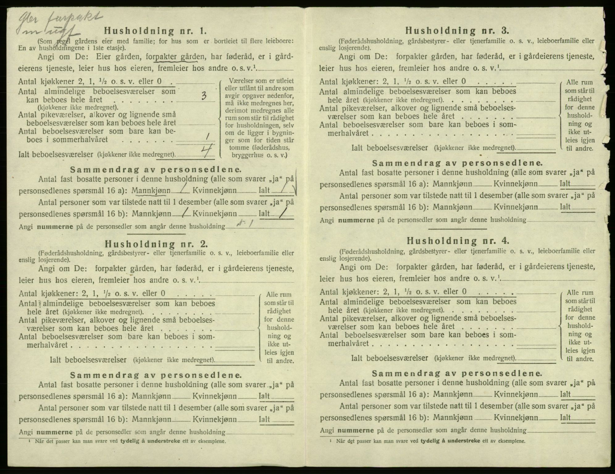 SAB, Folketelling 1920 for 1240 Strandvik herred, 1920, s. 112