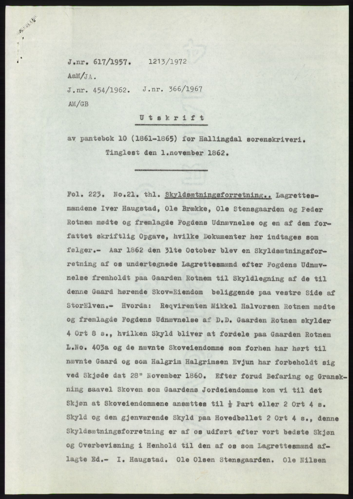 Statsarkivet i Kongsberg, SAKO/A-0001, 1957, s. 252