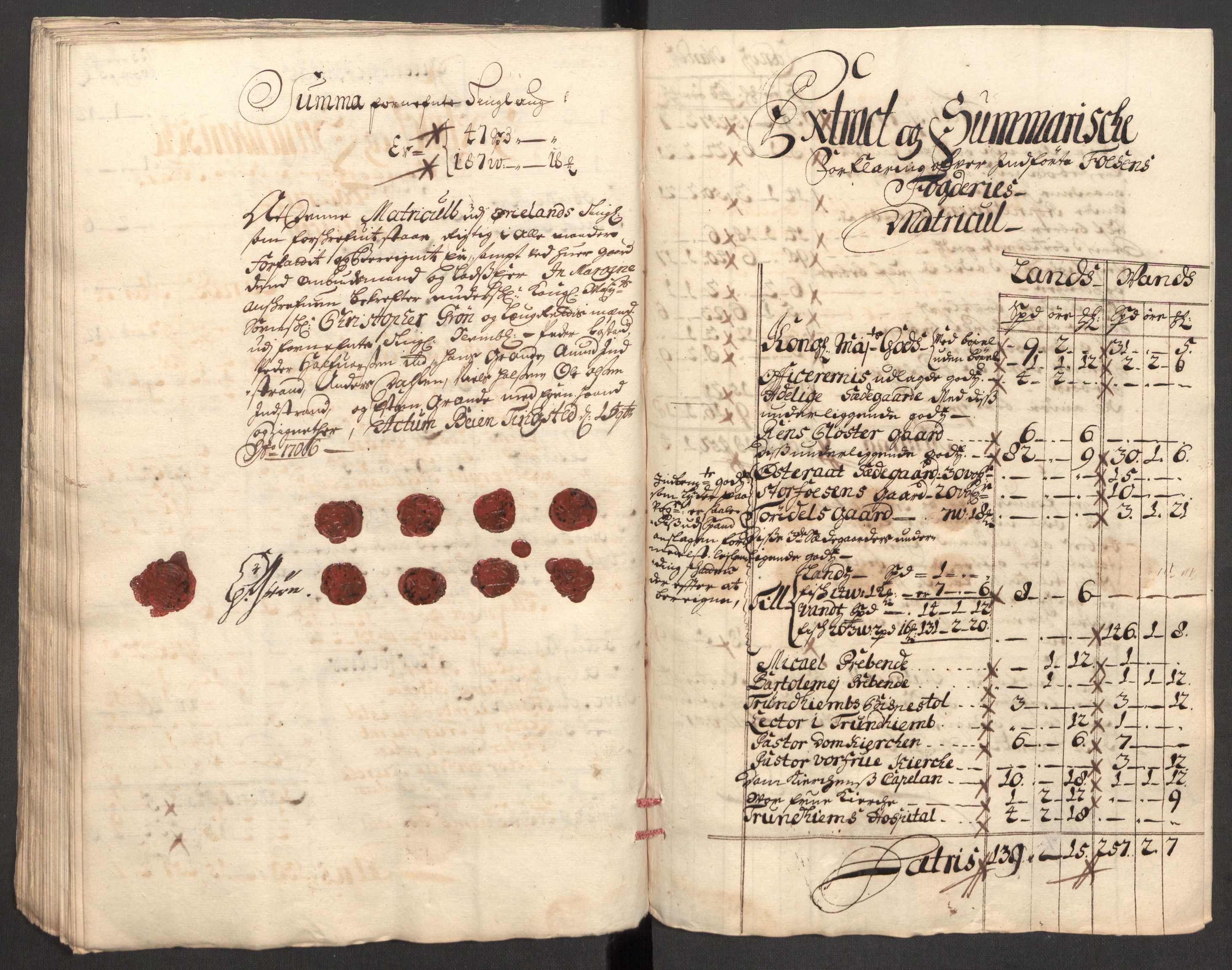 Rentekammeret inntil 1814, Reviderte regnskaper, Fogderegnskap, RA/EA-4092/R57/L3857: Fogderegnskap Fosen, 1706-1707, s. 76