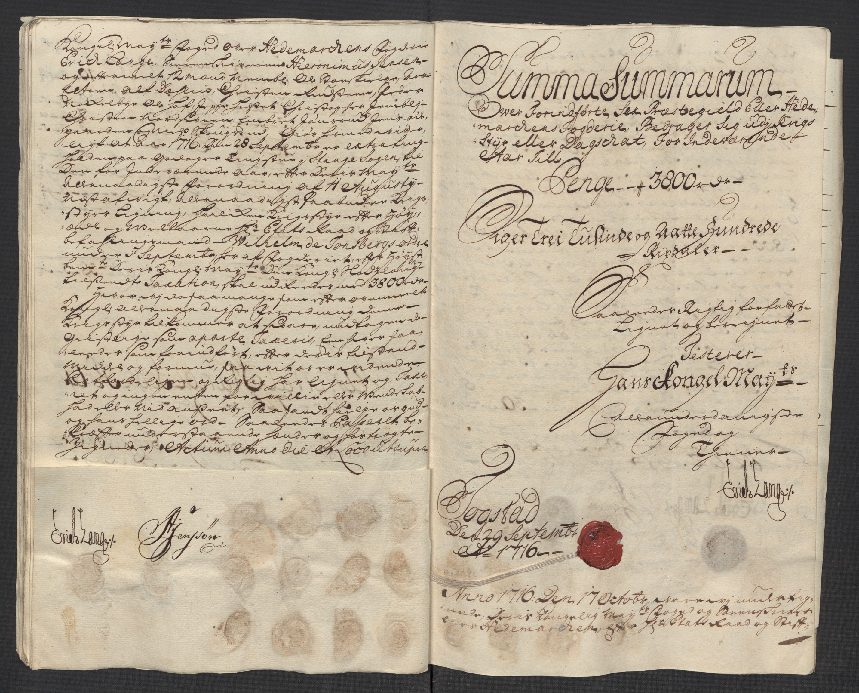 Rentekammeret inntil 1814, Reviderte regnskaper, Fogderegnskap, AV/RA-EA-4092/R16/L1055: Fogderegnskap Hedmark, 1716, s. 178