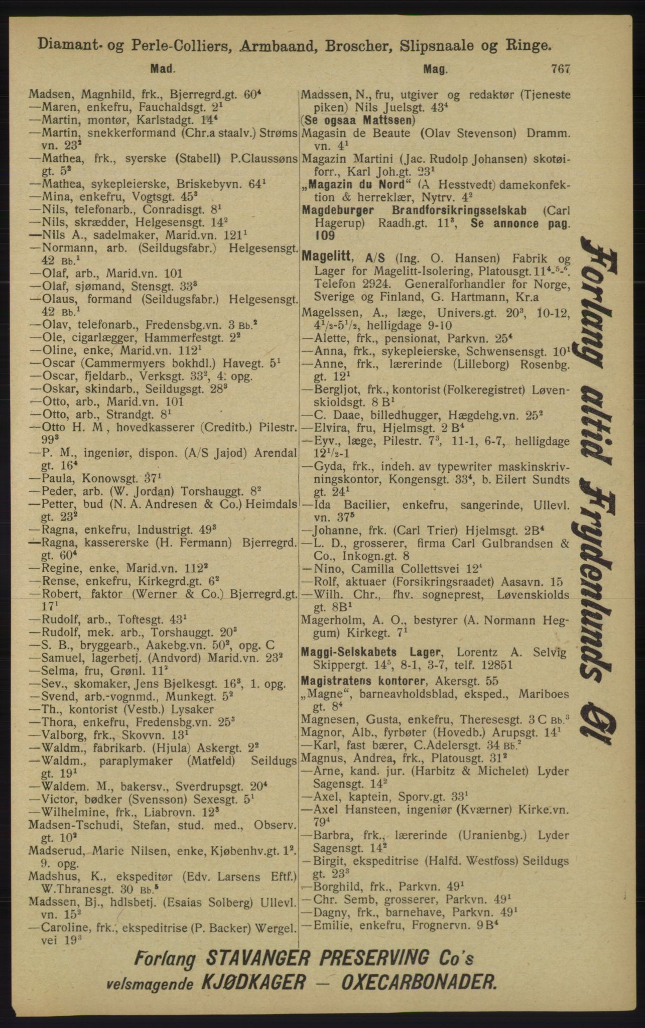 Kristiania/Oslo adressebok, PUBL/-, 1913, s. 779