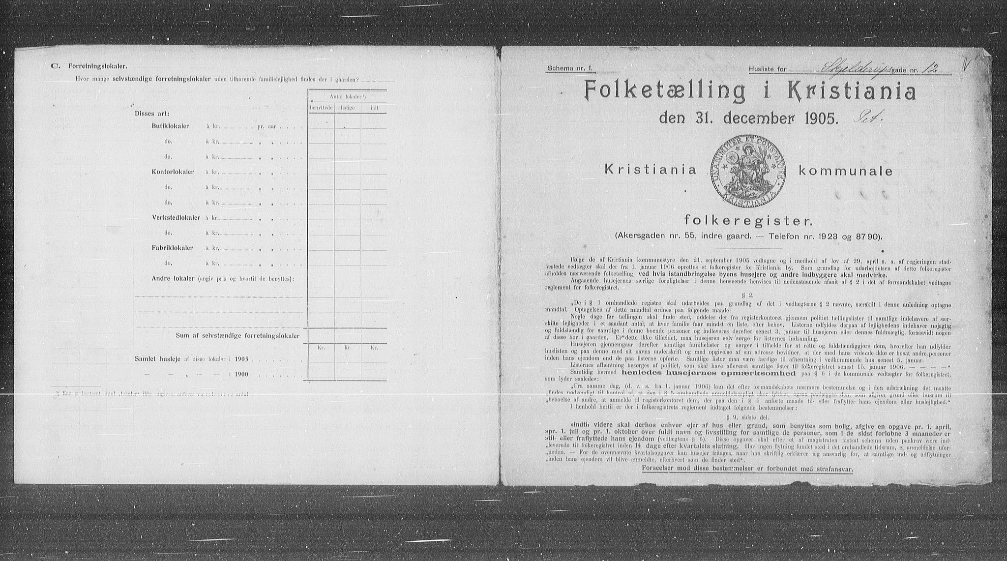 OBA, Kommunal folketelling 31.12.1905 for Kristiania kjøpstad, 1905, s. 49713