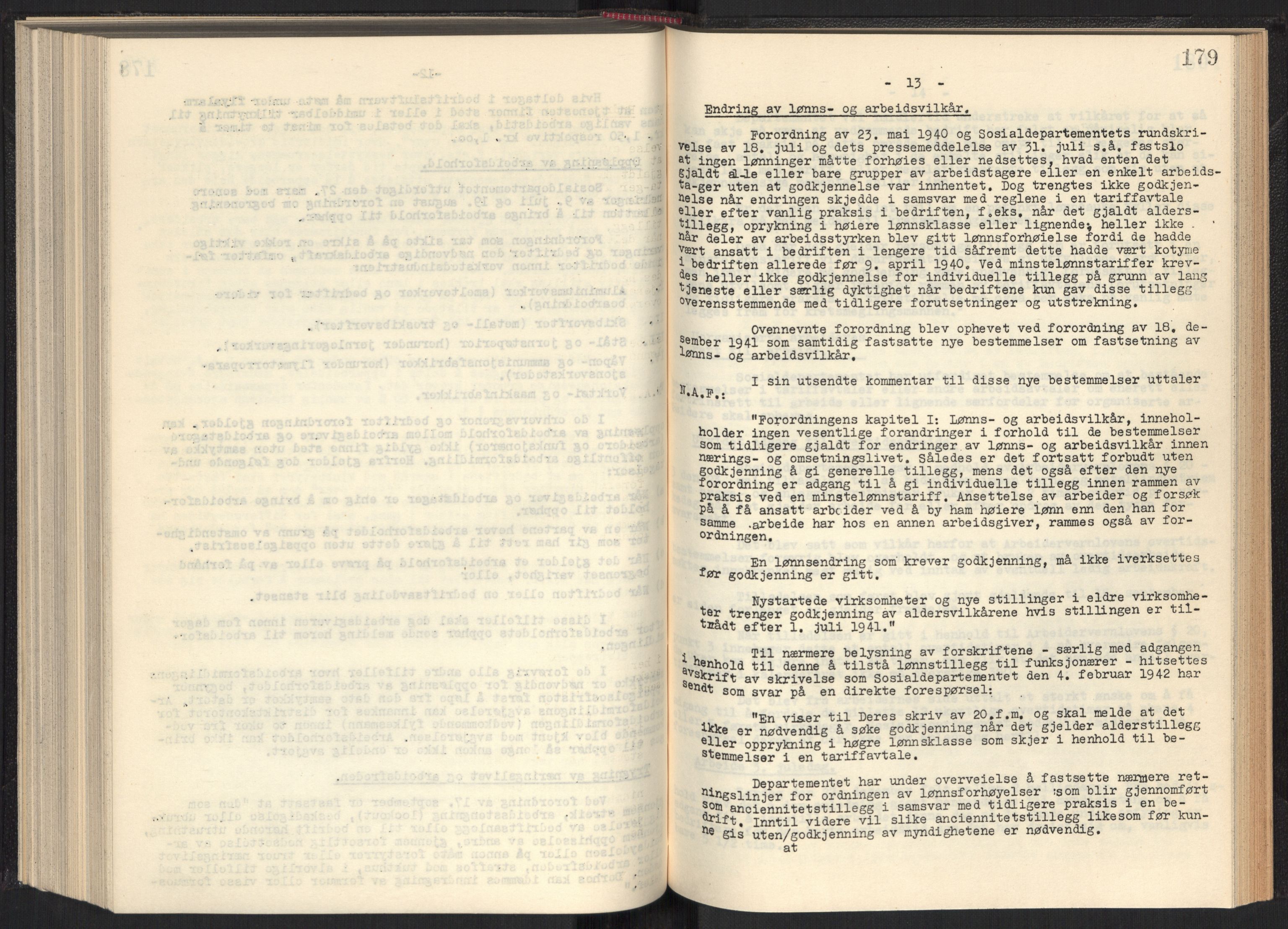 Teknologibedriftenes Landsforening TBL, RA/PA-1700/A/Ad/L0006: Årsberetning med register, 1937-1943, s. 179