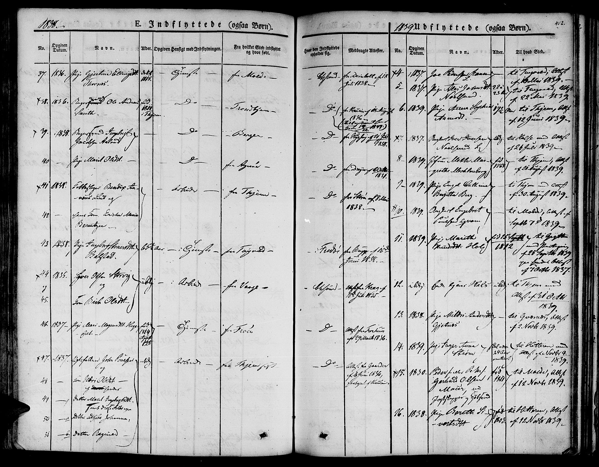 Ministerialprotokoller, klokkerbøker og fødselsregistre - Møre og Romsdal, SAT/A-1454/572/L0843: Ministerialbok nr. 572A06, 1832-1842, s. 402
