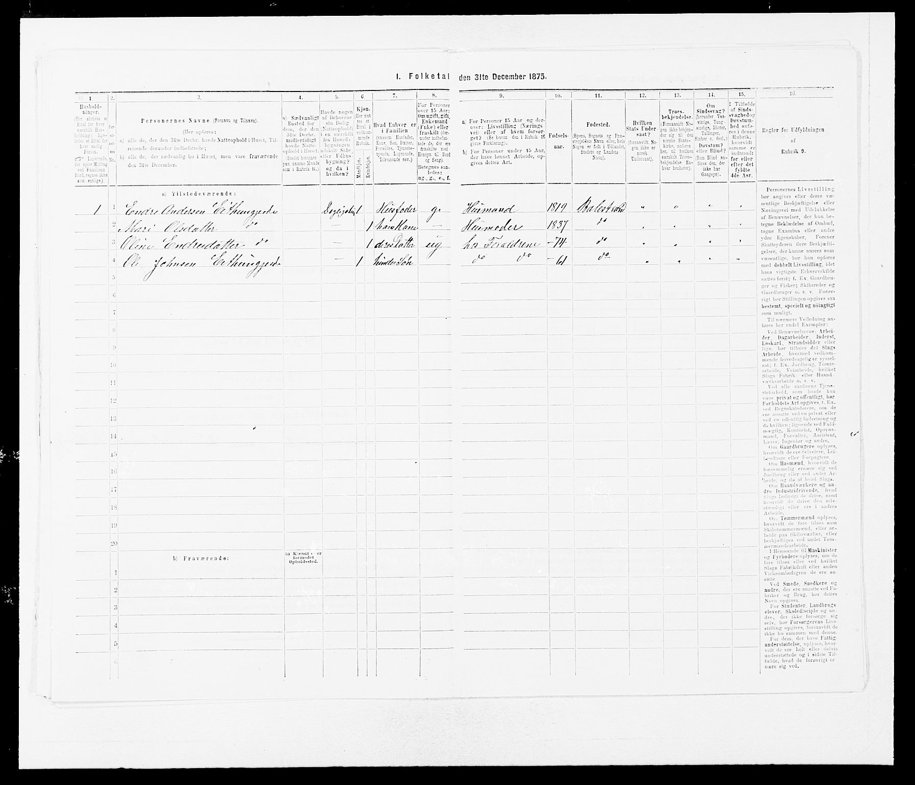 SAB, Folketelling 1875 for 1418P Balestrand prestegjeld, 1875, s. 366