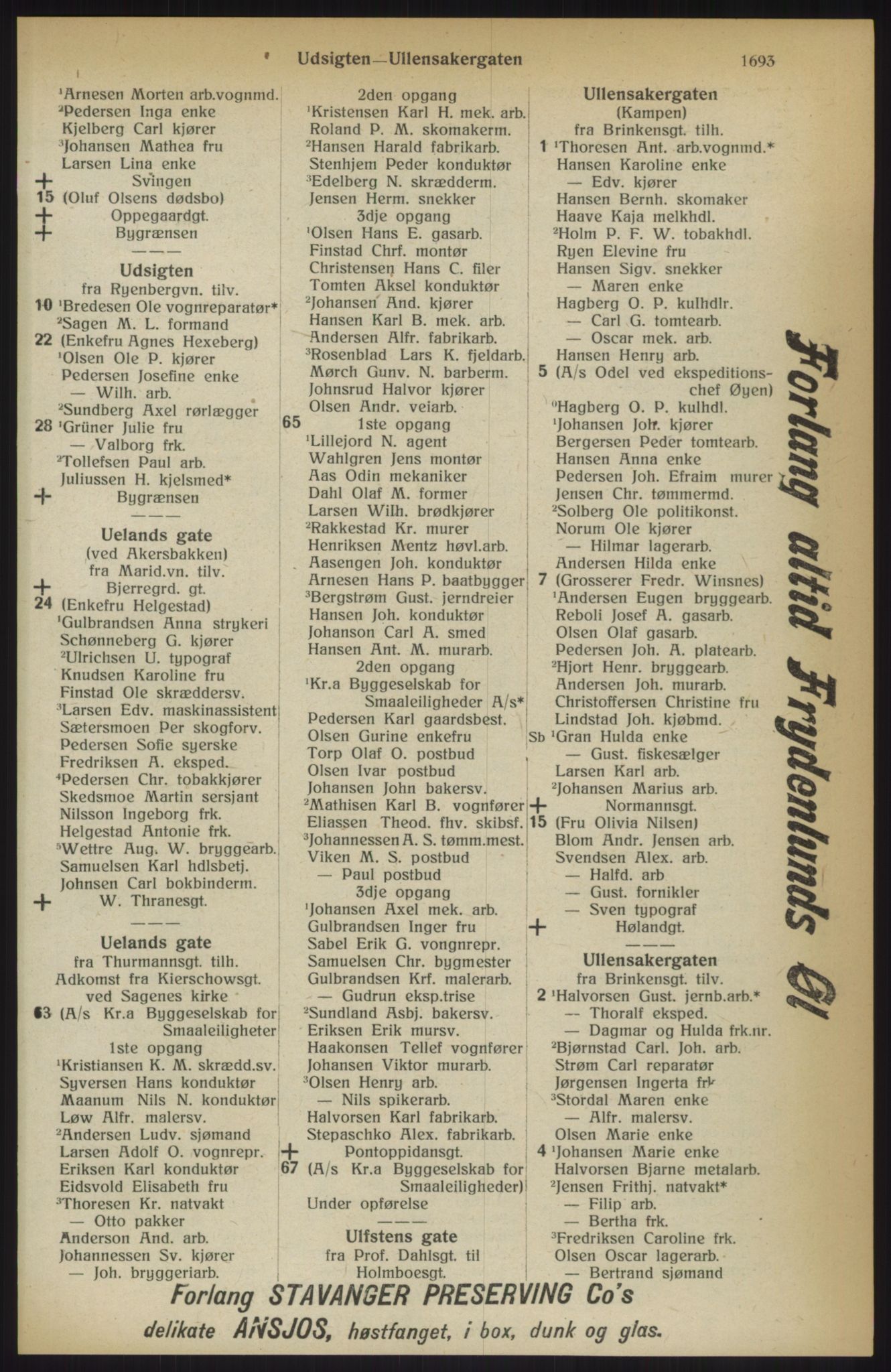 Kristiania/Oslo adressebok, PUBL/-, 1914, s. 1693