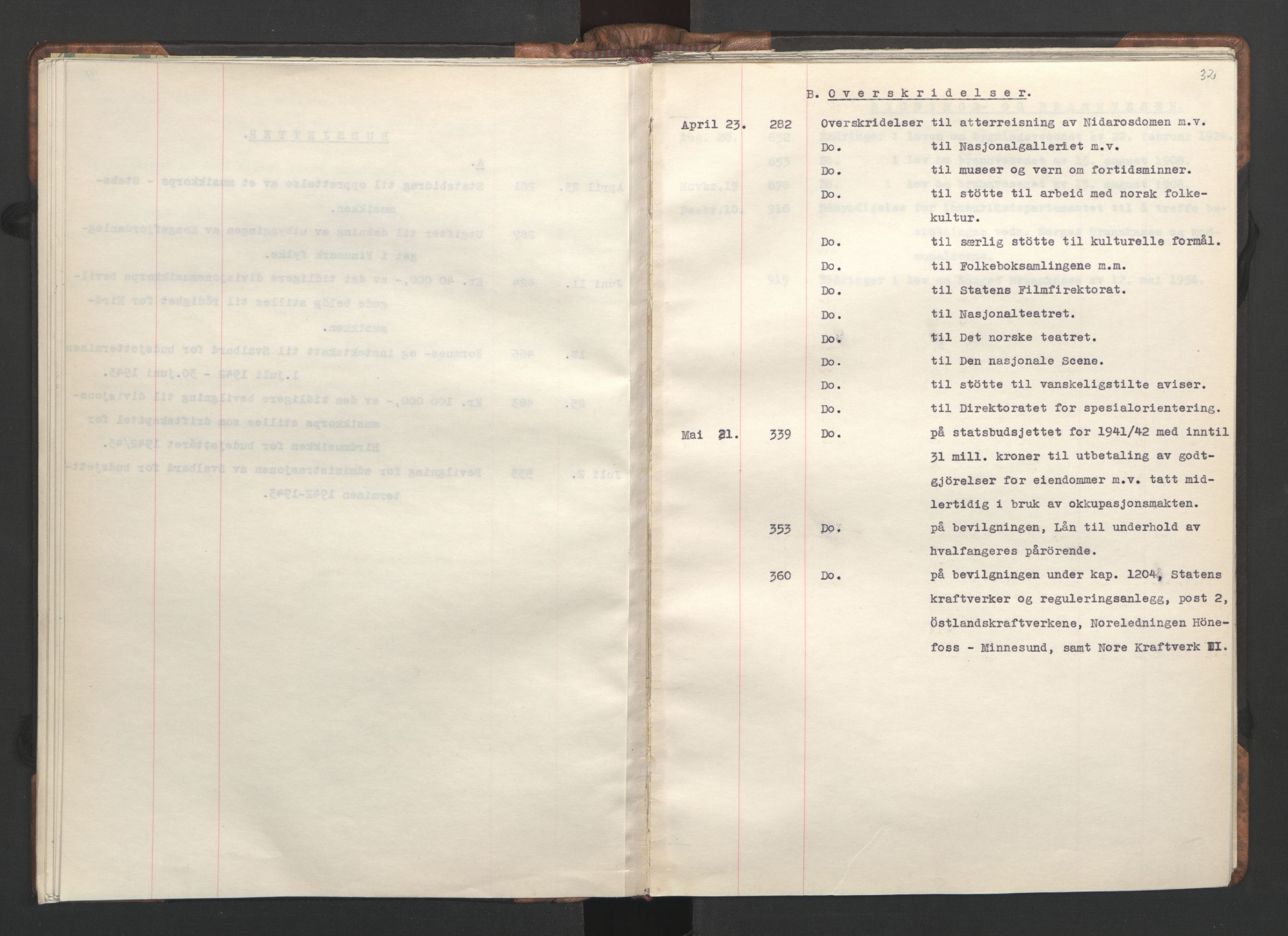 NS-administrasjonen 1940-1945 (Statsrådsekretariatet, de kommisariske statsråder mm), AV/RA-S-4279/D/Da/L0002: Register (RA j.nr. 985/1943, tilgangsnr. 17/1943), 1942, s. 35