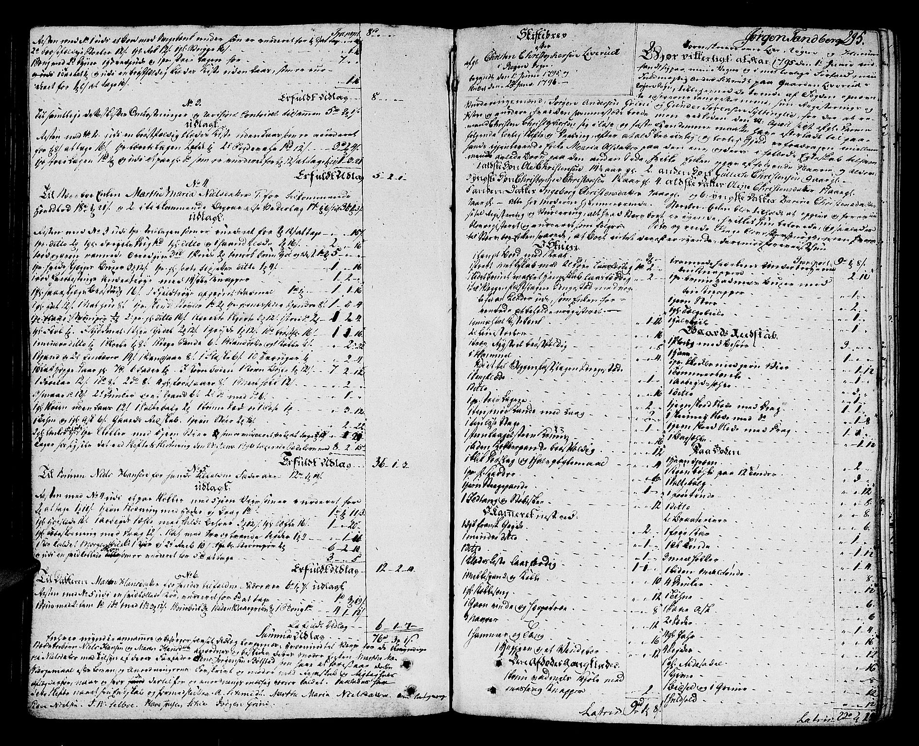 Lier, Røyken og Hurum sorenskriveri, SAKO/A-89/H/Hc/L0007a: Skifteprotokoll, 1789-1799, s. 294b-295a