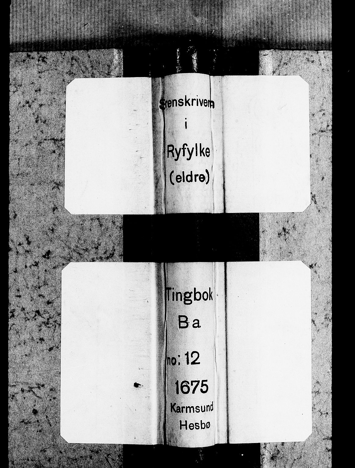Ryfylke tingrett, SAST/A-100055/001/I/IB/IBBa/L0012: Tingbok, Karmsund og Hesby, 1675