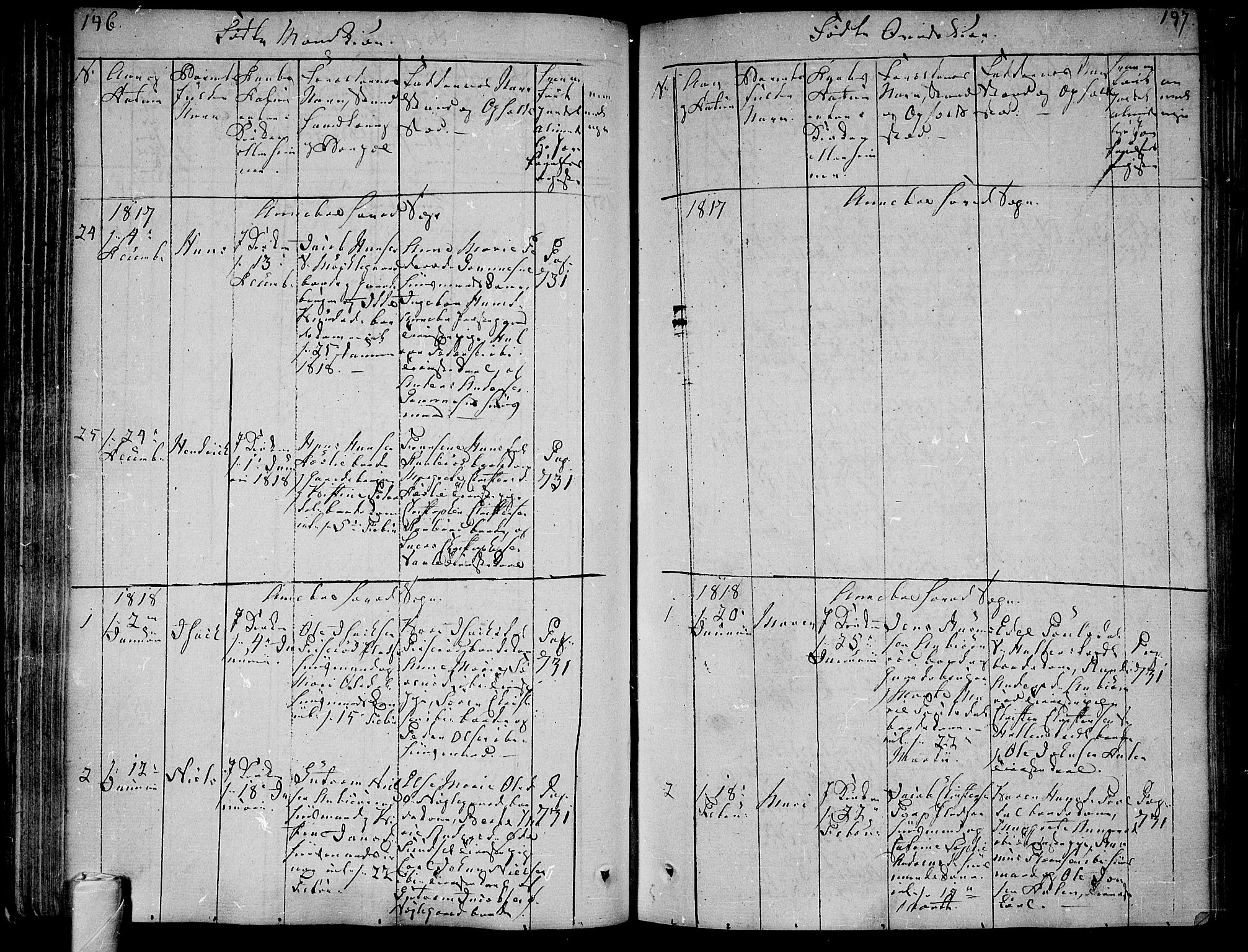Andebu kirkebøker, AV/SAKO-A-336/F/Fa/L0003: Ministerialbok nr. I 3 /1, 1803-1828, s. 146-147