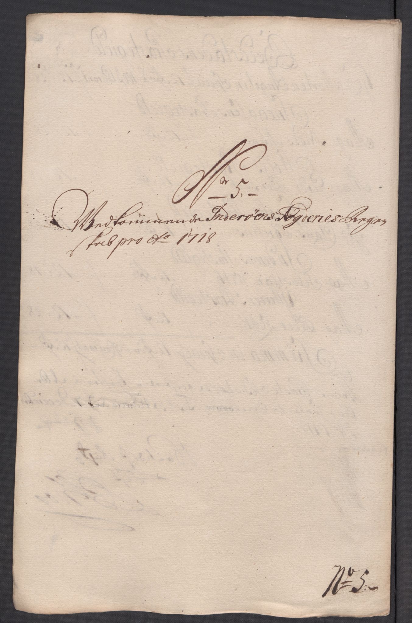 Rentekammeret inntil 1814, Reviderte regnskaper, Fogderegnskap, RA/EA-4092/R63/L4326: Fogderegnskap Inderøy, 1718, s. 126
