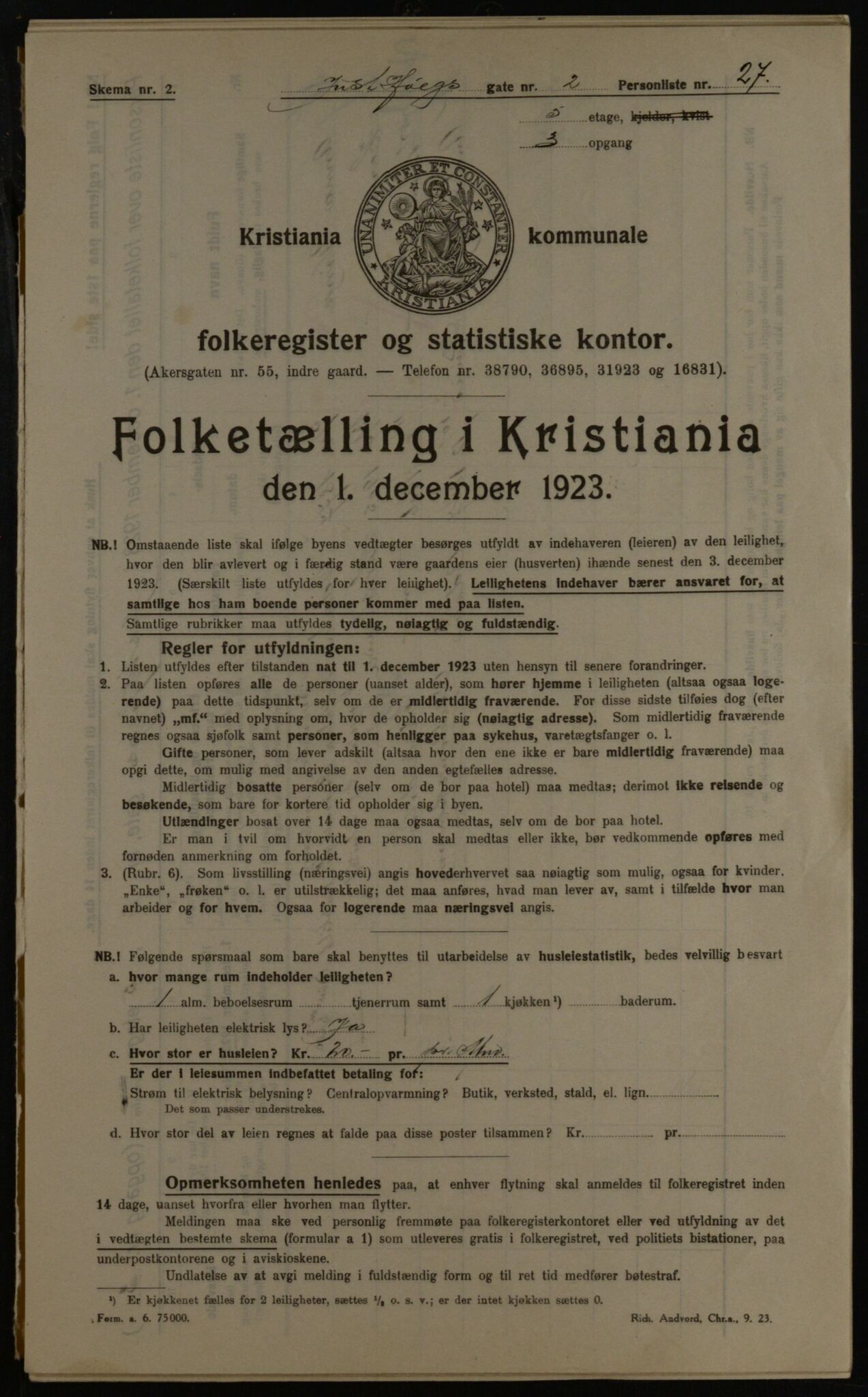 OBA, Kommunal folketelling 1.12.1923 for Kristiania, 1923, s. 53481