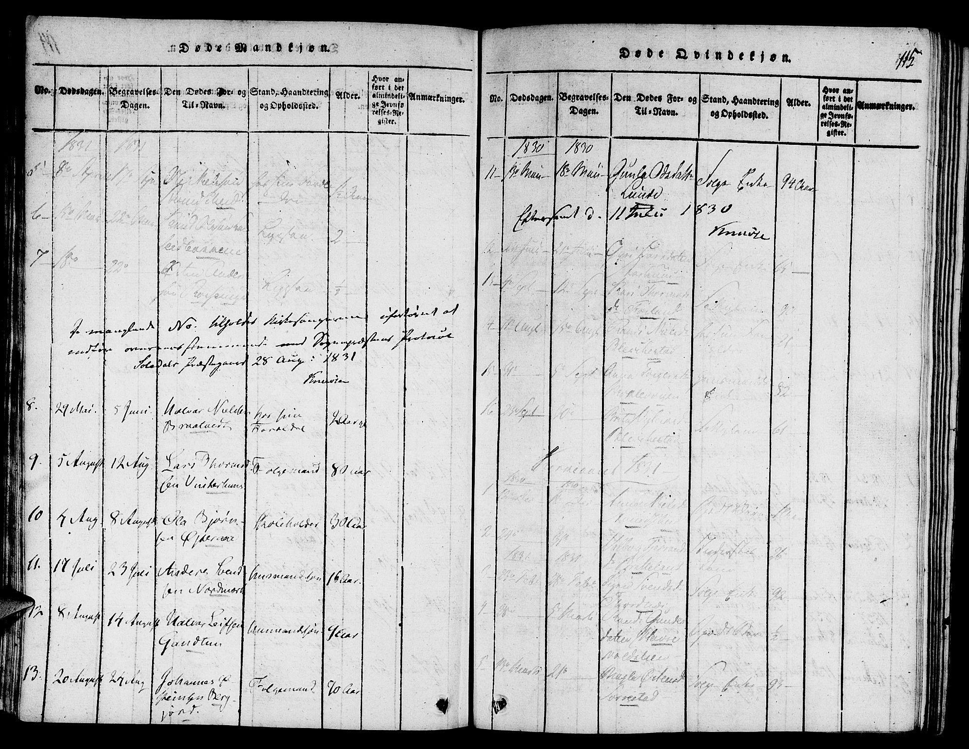 Suldal sokneprestkontor, AV/SAST-A-101845/01/V/L0001: Klokkerbok nr. B 1, 1816-1836, s. 115