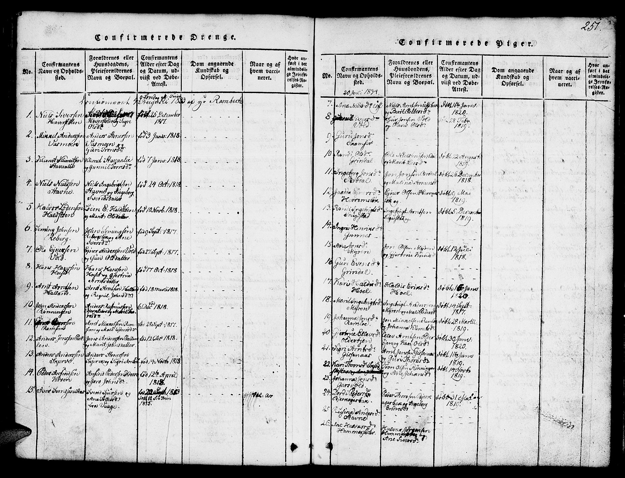 Ministerialprotokoller, klokkerbøker og fødselsregistre - Sør-Trøndelag, SAT/A-1456/674/L0874: Klokkerbok nr. 674C01, 1816-1860, s. 251