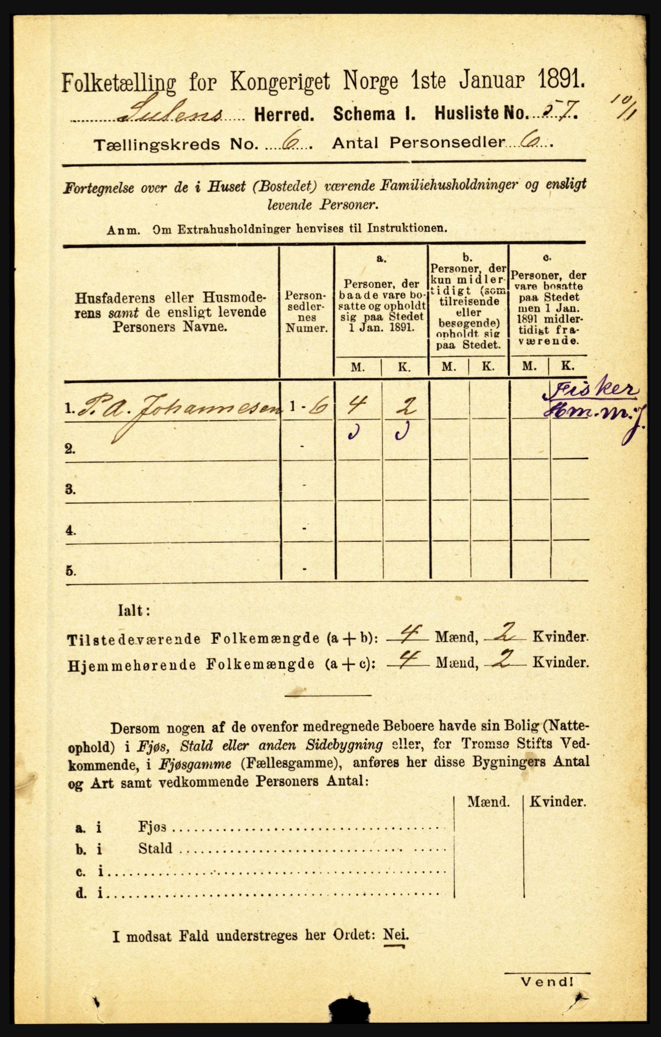 RA, Folketelling 1891 for 1412 Solund herred, 1891, s. 2009