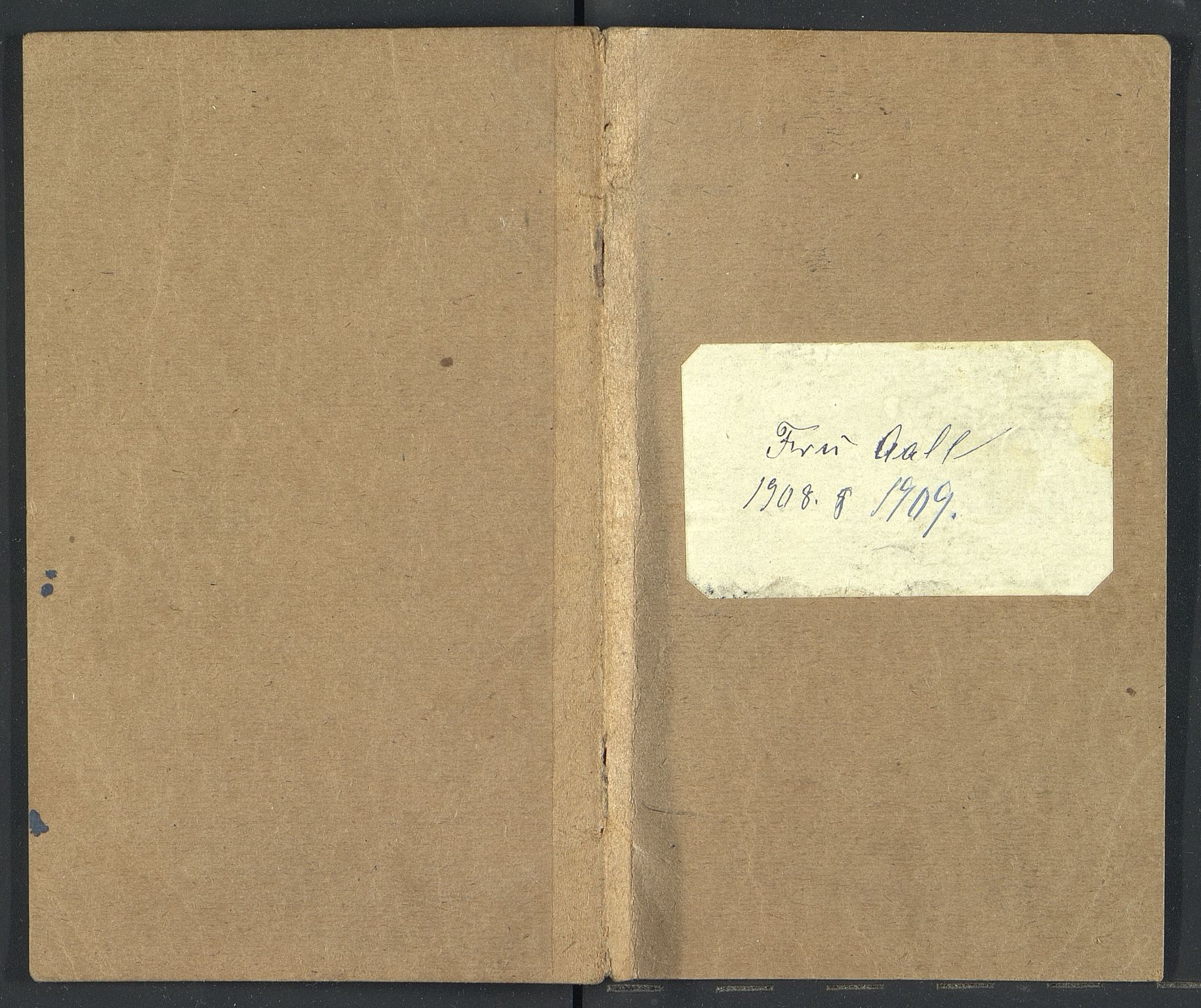 Familien Aalls privatarkiv , NESJ/NJM-005/E-00003/L0001/0002/0014: Dag- og notatbøker / Dølner dagbok-bokpakke 002, 1908-1909