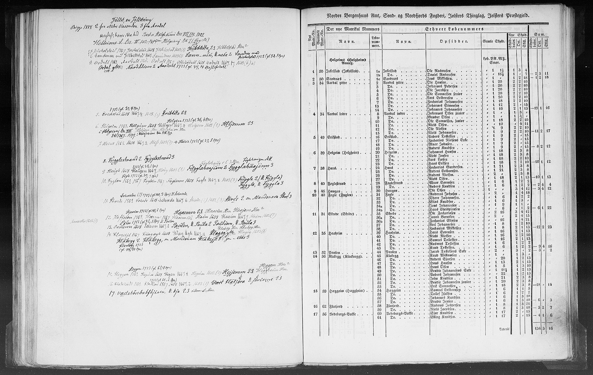 Rygh, RA/PA-0034/F/Fb/L0012: Matrikkelen for 1838 - Nordre Bergenhus amt (Sogn og Fjordane fylke), 1838