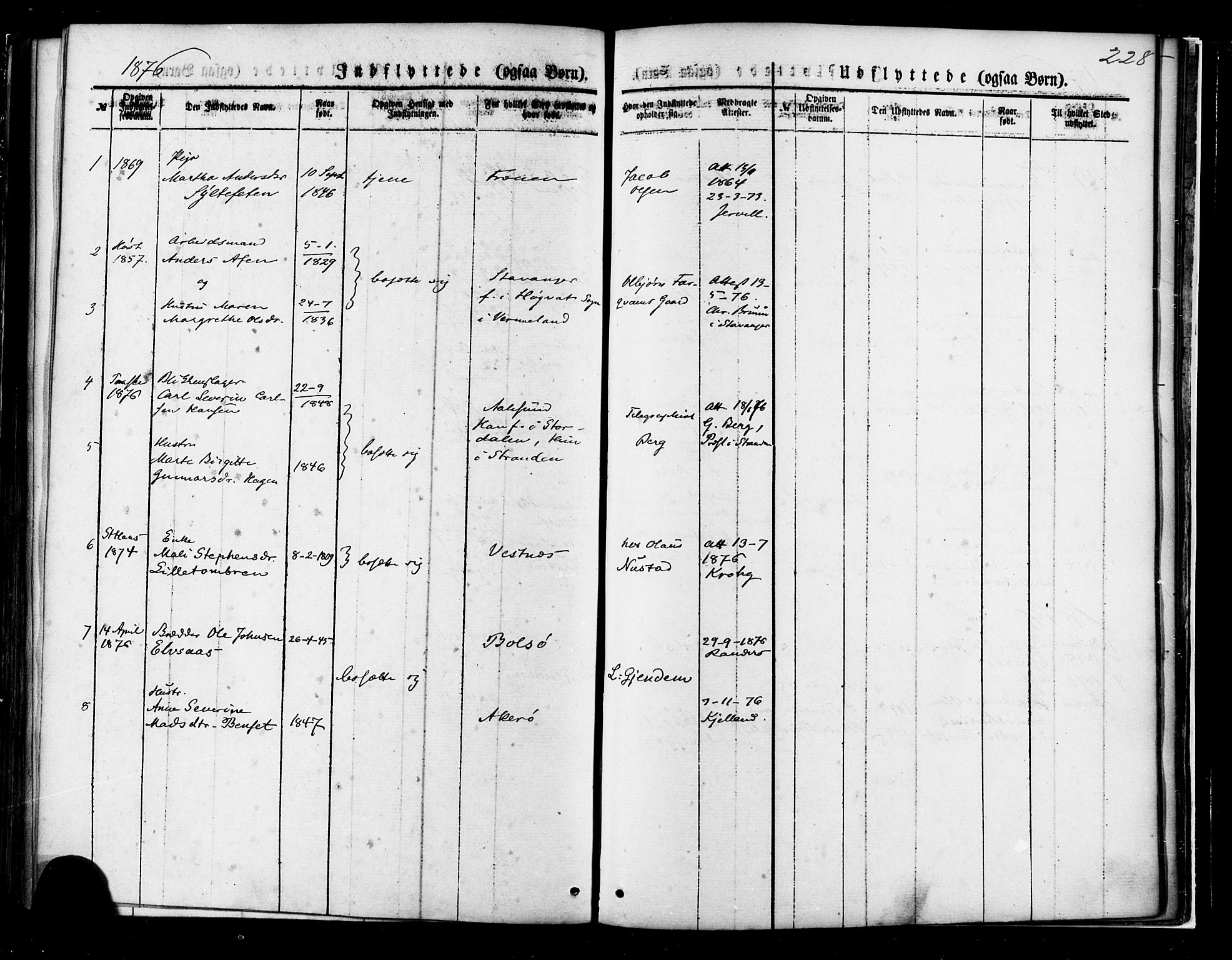 Ministerialprotokoller, klokkerbøker og fødselsregistre - Møre og Romsdal, AV/SAT-A-1454/558/L0691: Ministerialbok nr. 558A05, 1873-1886, s. 228