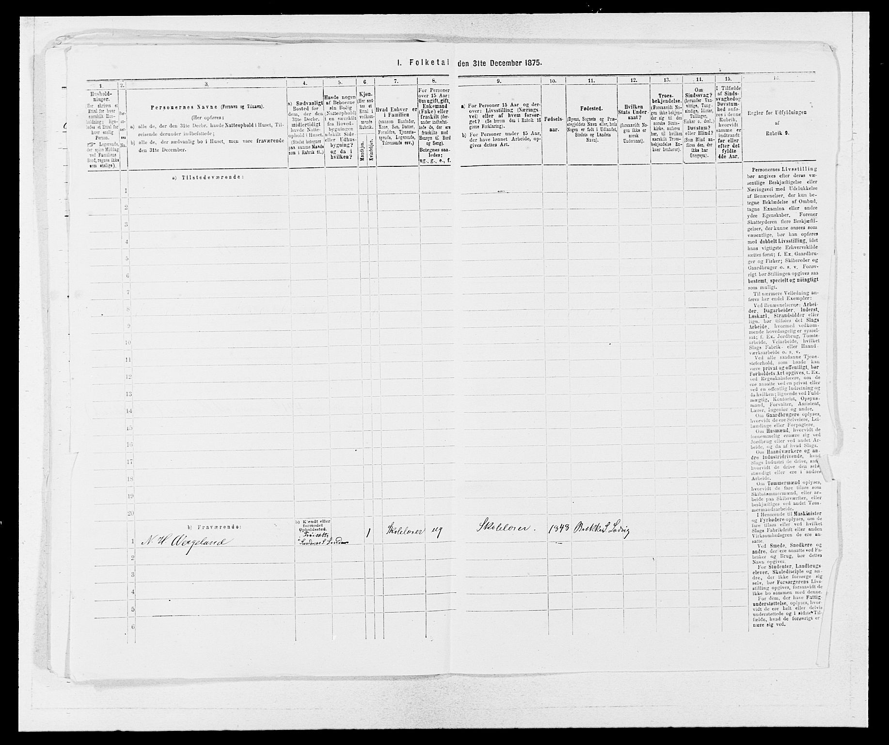 SAB, Folketelling 1875 for 1263P Lindås prestegjeld, 1875, s. 1416