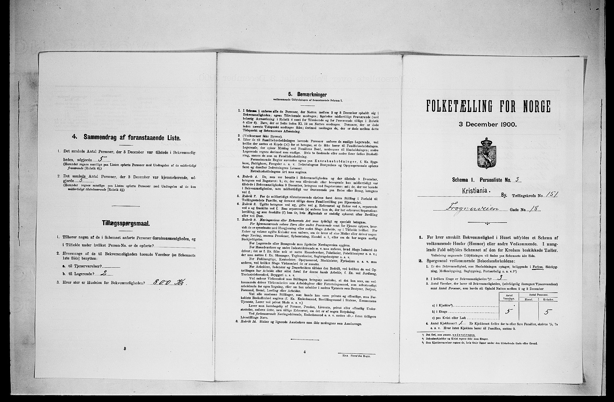 SAO, Folketelling 1900 for 0301 Kristiania kjøpstad, 1900, s. 25857
