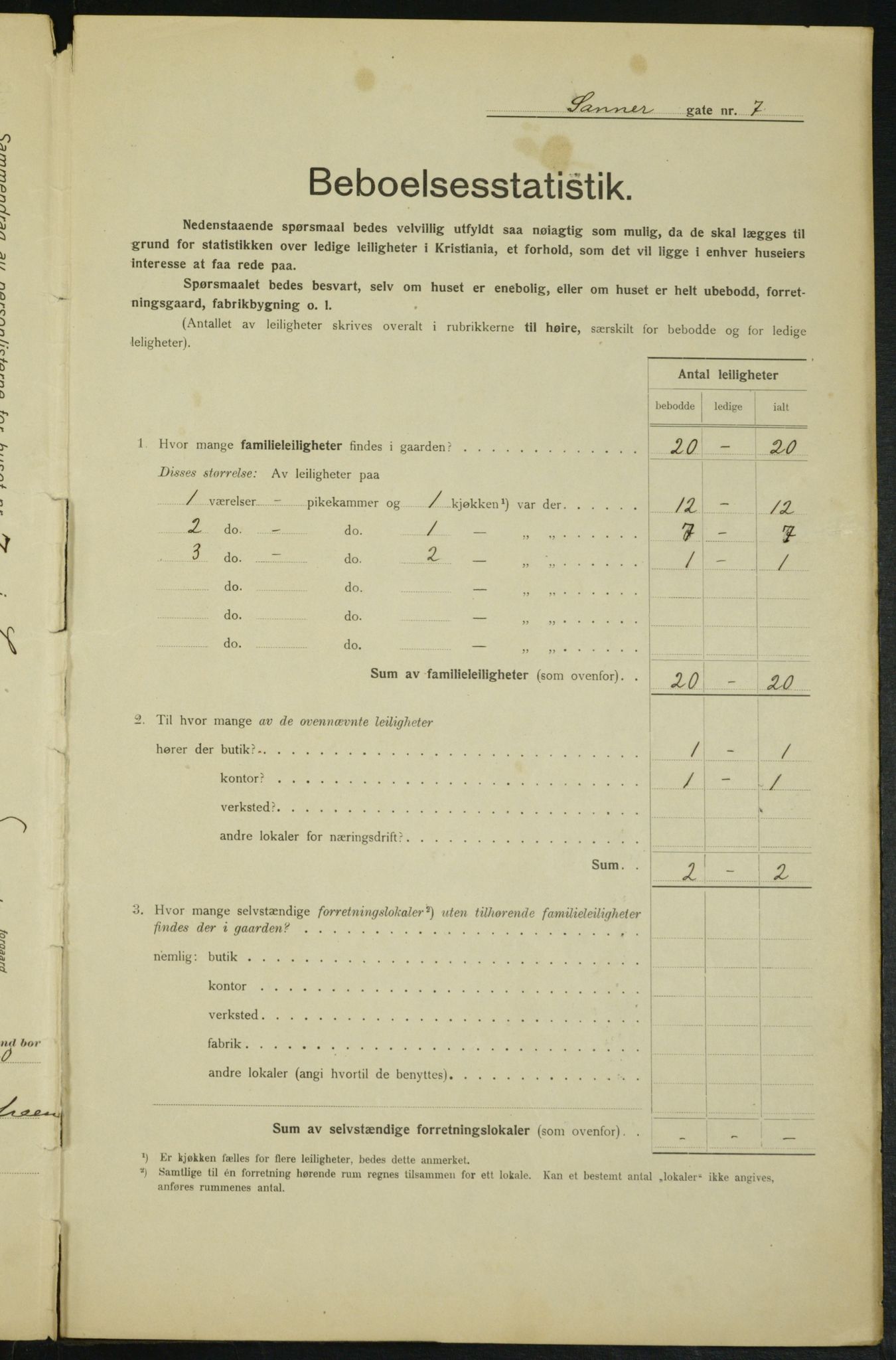 OBA, Kommunal folketelling 1.2.1915 for Kristiania, 1915, s. 88101