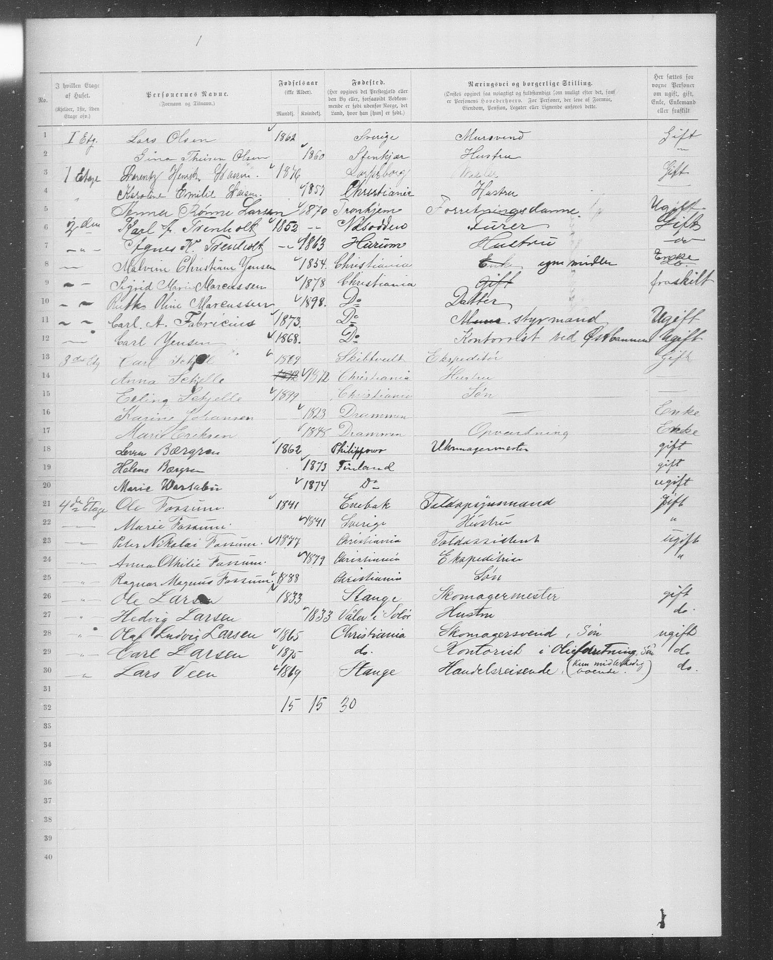 OBA, Kommunal folketelling 31.12.1899 for Kristiania kjøpstad, 1899, s. 9682