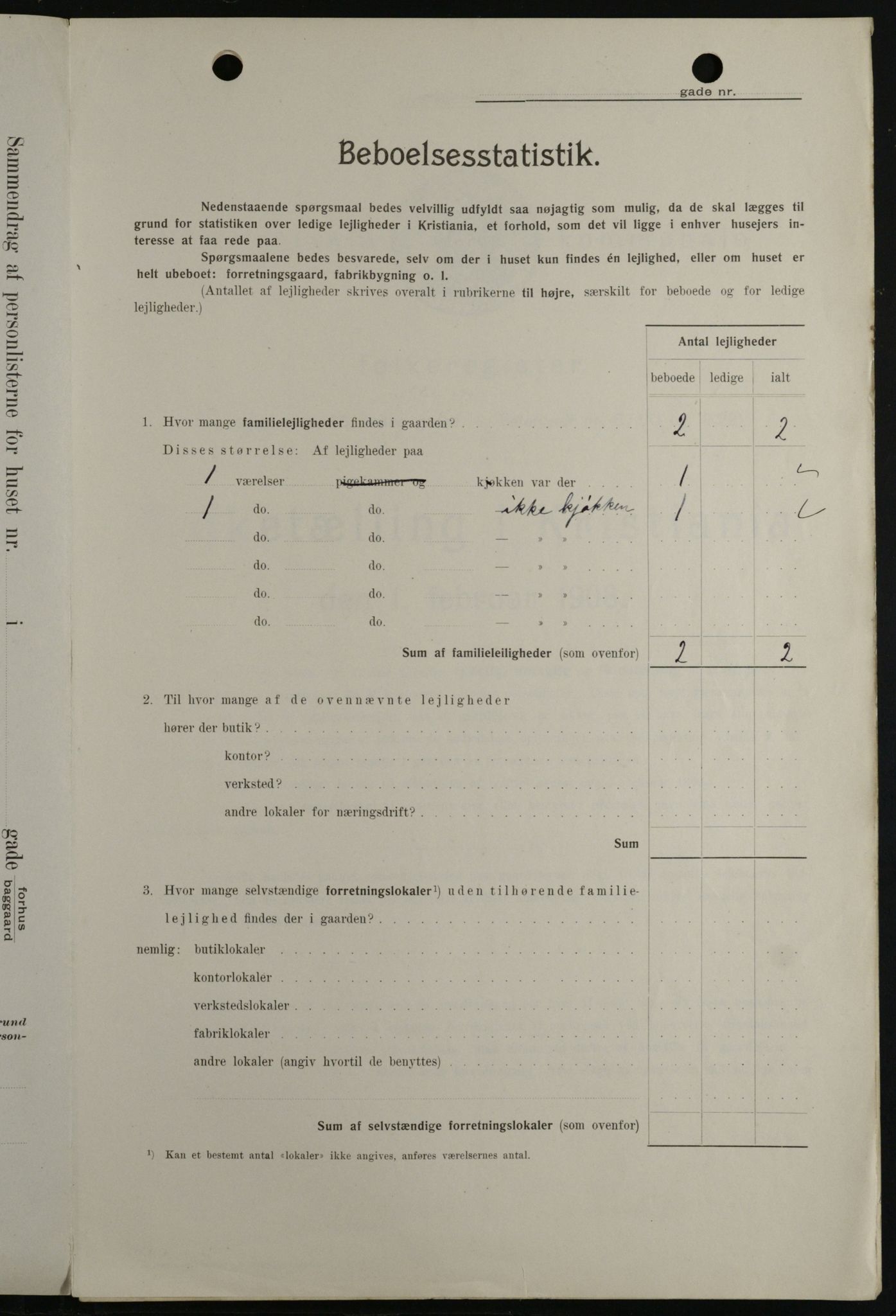 OBA, Kommunal folketelling 1.2.1908 for Kristiania kjøpstad, 1908, s. 44793