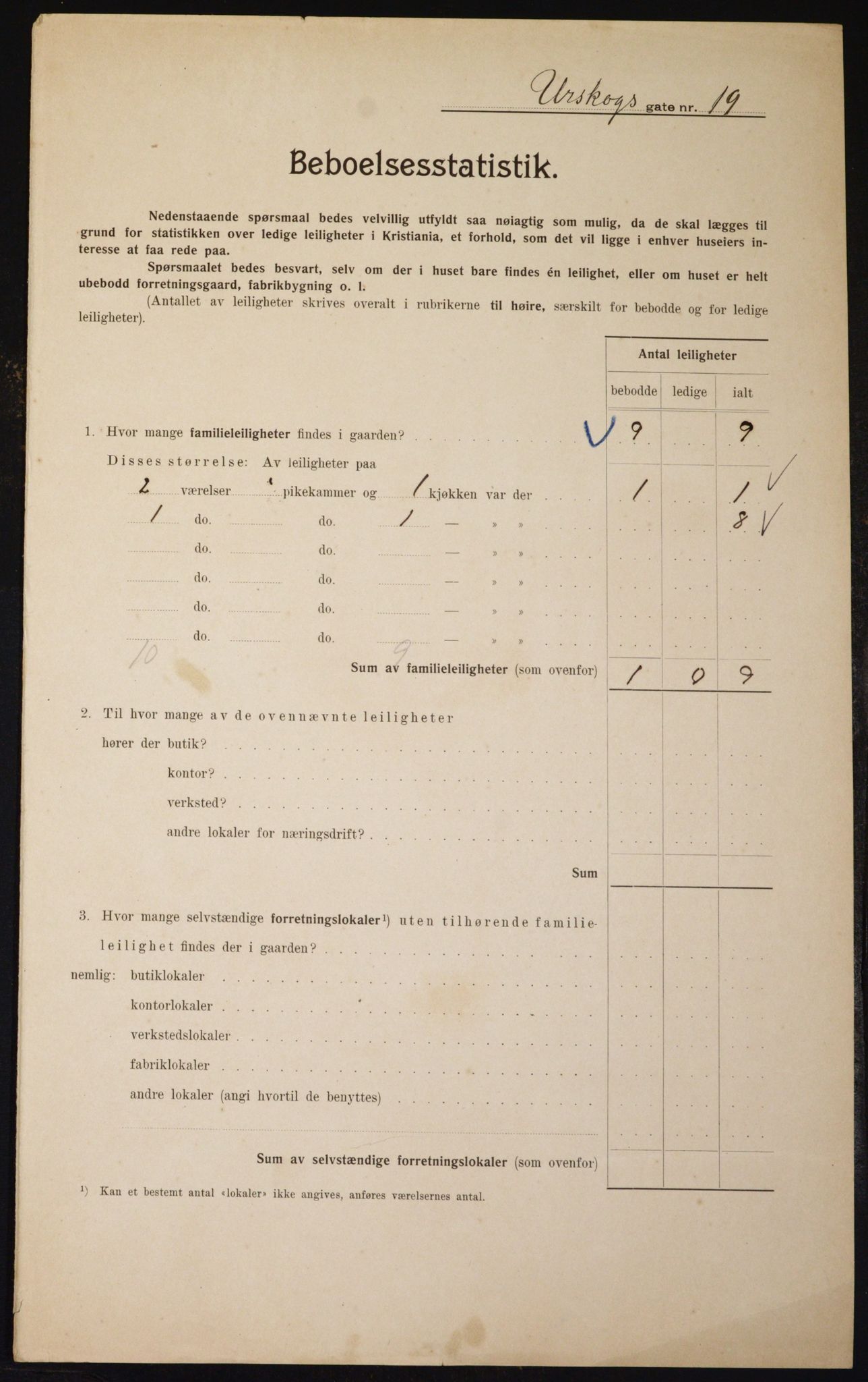 OBA, Kommunal folketelling 1.2.1910 for Kristiania, 1910, s. 2526