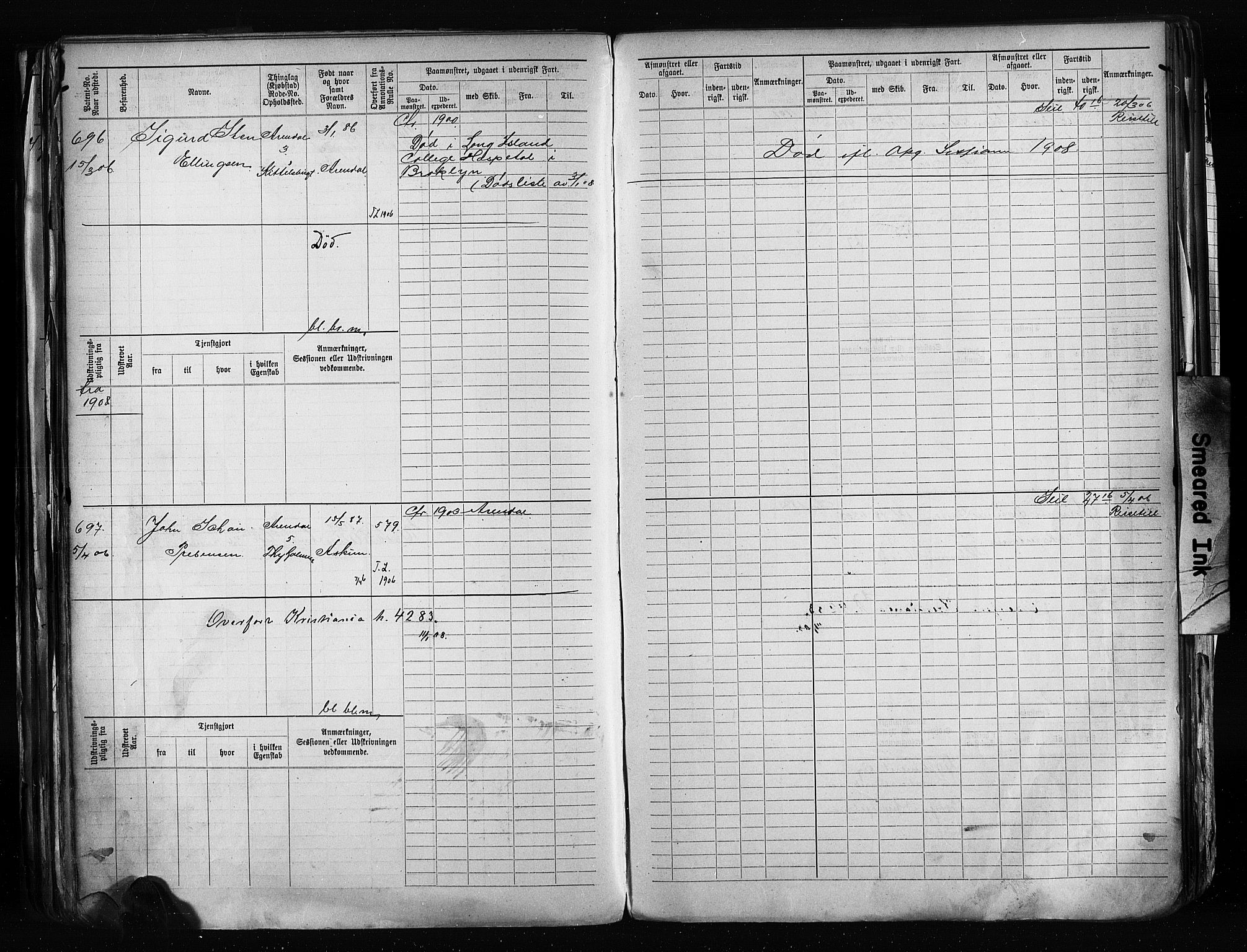 Arendal mønstringskrets, AV/SAK-2031-0012/F/Fb/L0020: Hovedrulle A nr 217-968, S-18, 1900-1910, s. 249