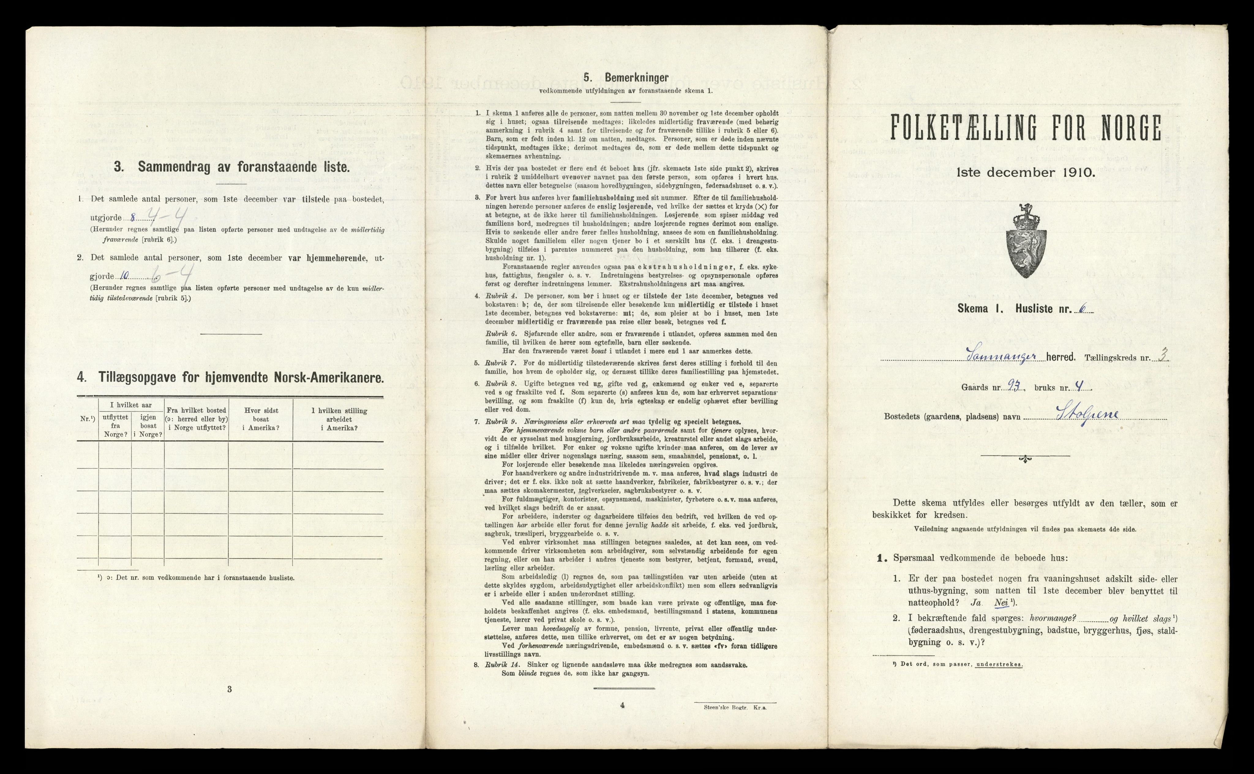 RA, Folketelling 1910 for 1242 Samnanger herred, 1910, s. 145