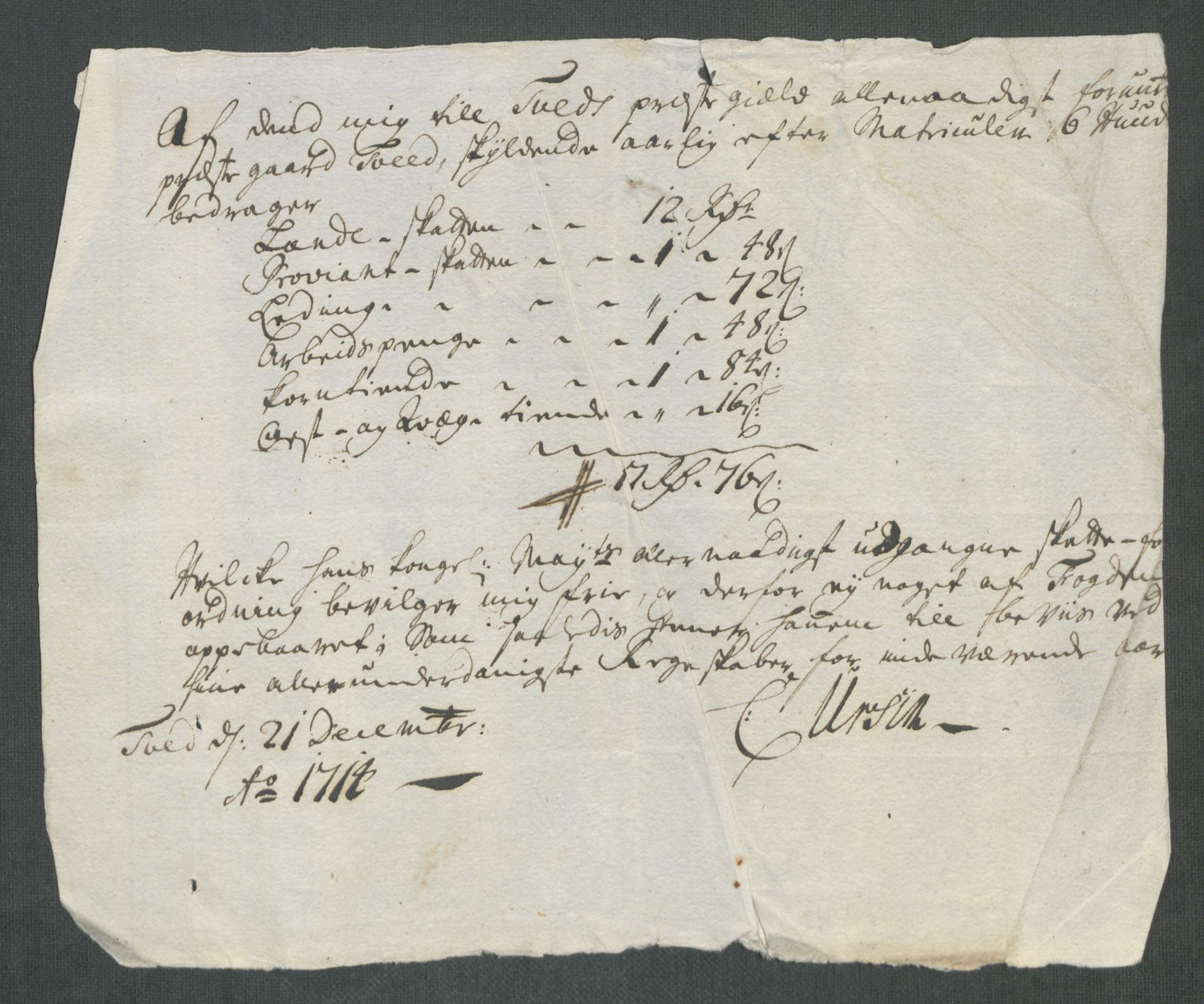 Rentekammeret inntil 1814, Reviderte regnskaper, Fogderegnskap, AV/RA-EA-4092/R43/L2558: Fogderegnskap Lista og Mandal, 1714, s. 224