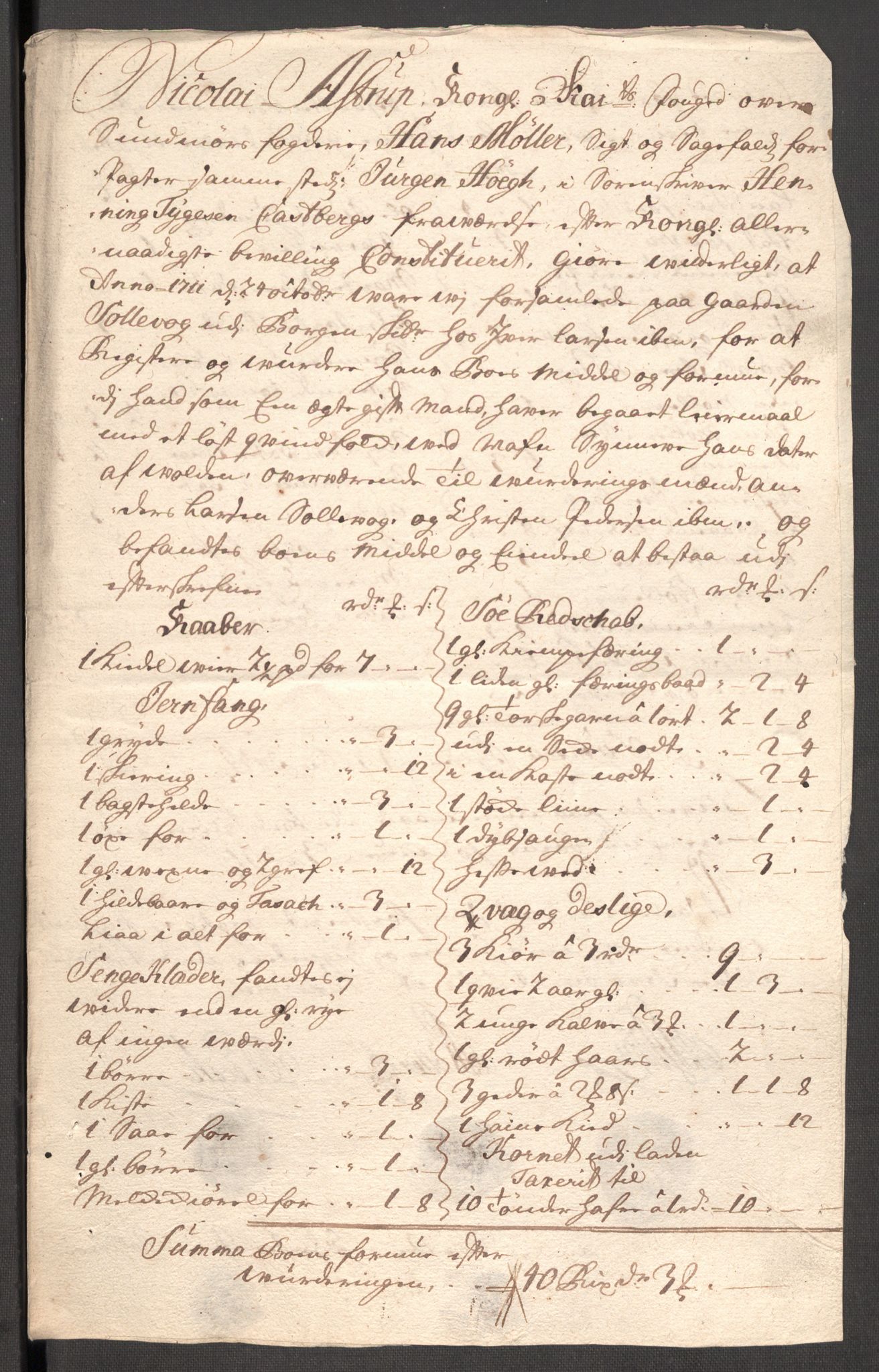 Rentekammeret inntil 1814, Reviderte regnskaper, Fogderegnskap, RA/EA-4092/R54/L3564: Fogderegnskap Sunnmøre, 1711, s. 119