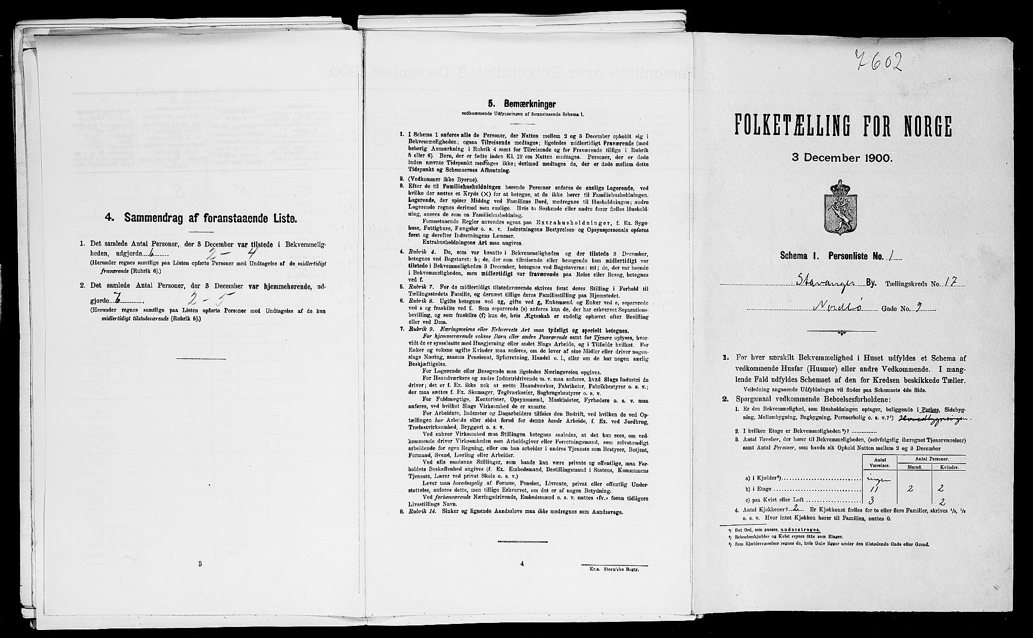 SAST, Folketelling 1900 for 1103 Stavanger kjøpstad, 1900, s. 6666