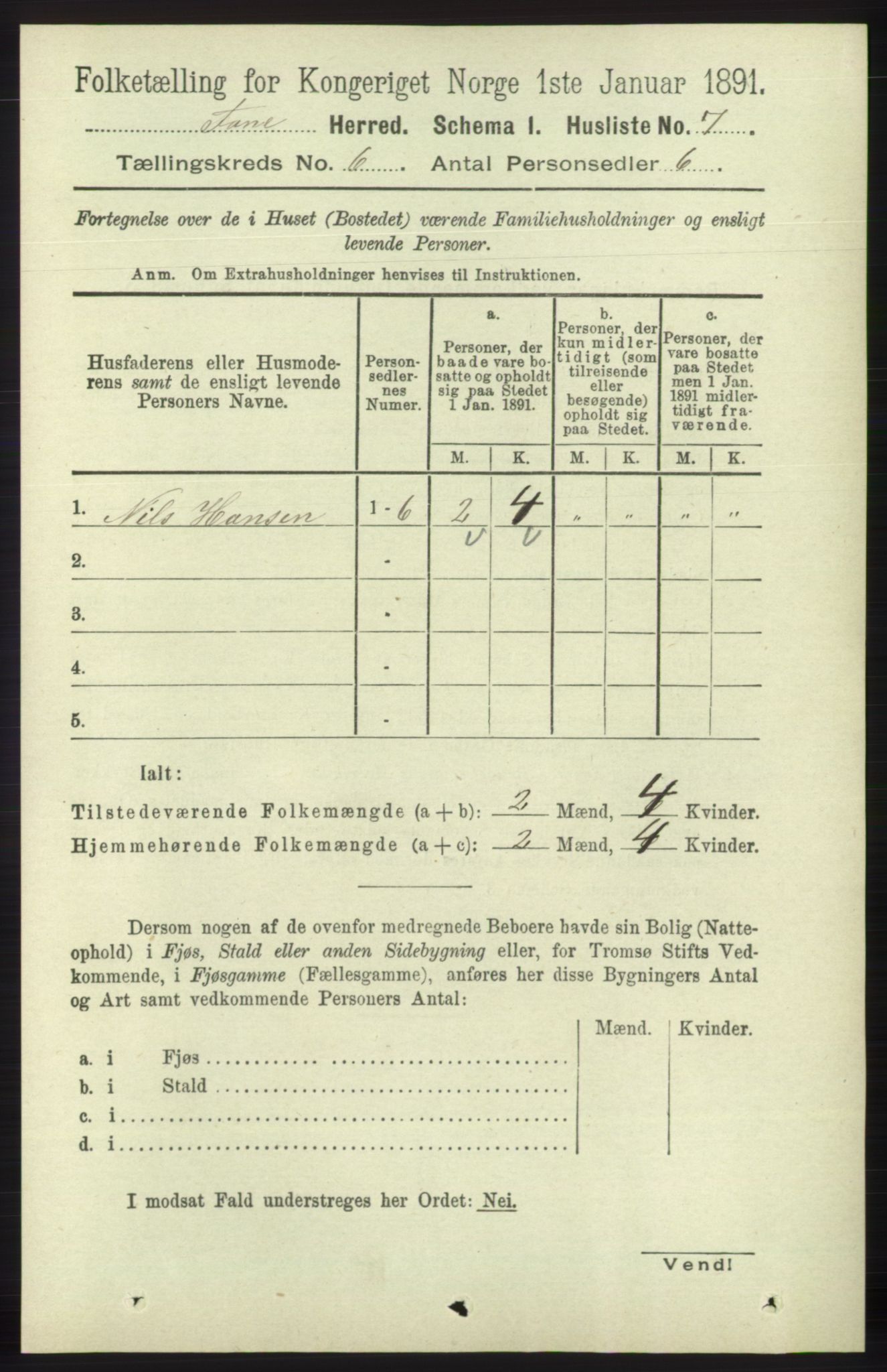 RA, Folketelling 1891 for 1249 Fana herred, 1891, s. 2516