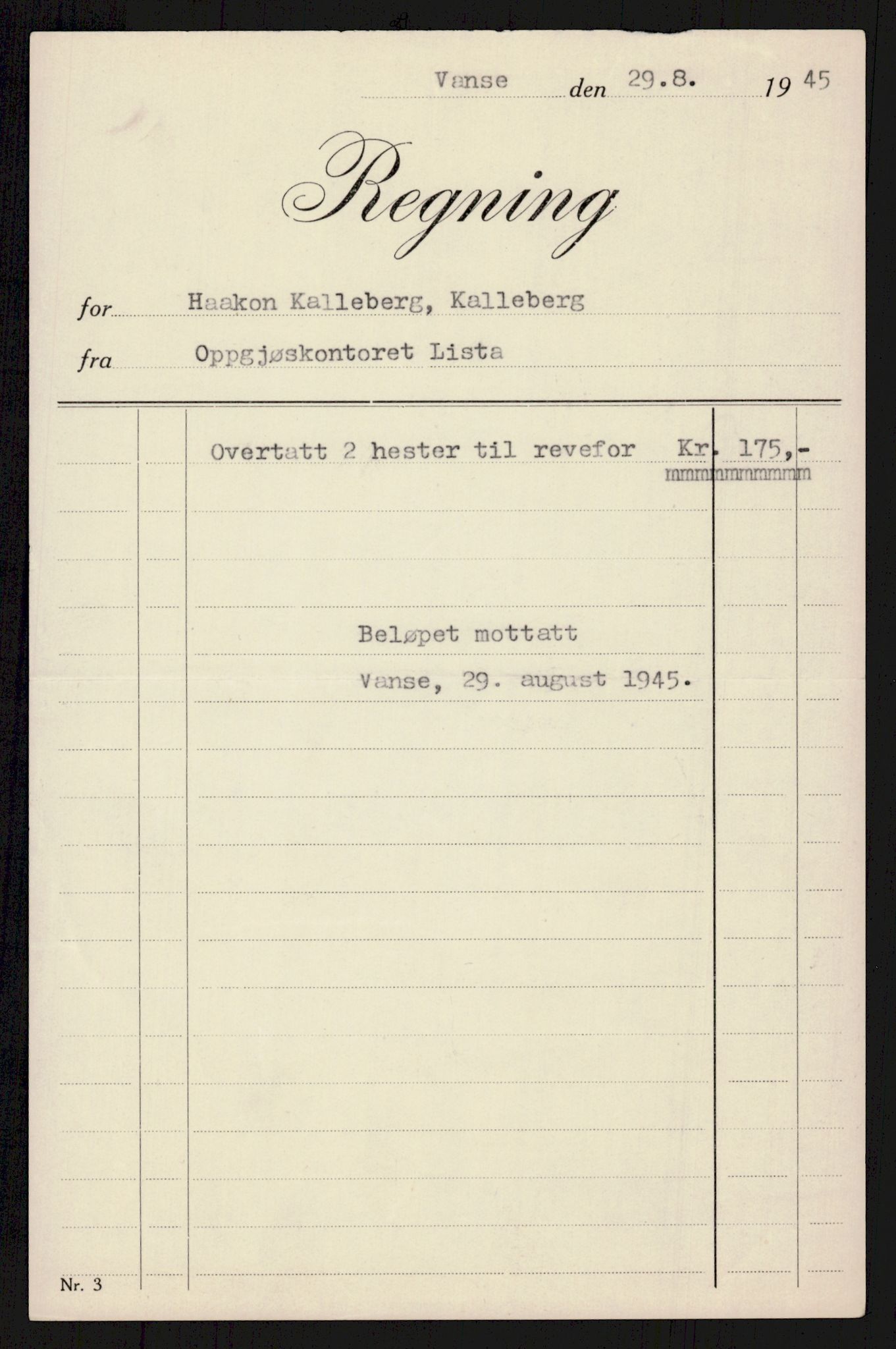 Forsvarsdepartementet, 10. kontor / Oppgjørskontoret, RA/RAFA-1225/D/Db/L0178: Lista oppgjørskontor, 1941-1947, s. 1054