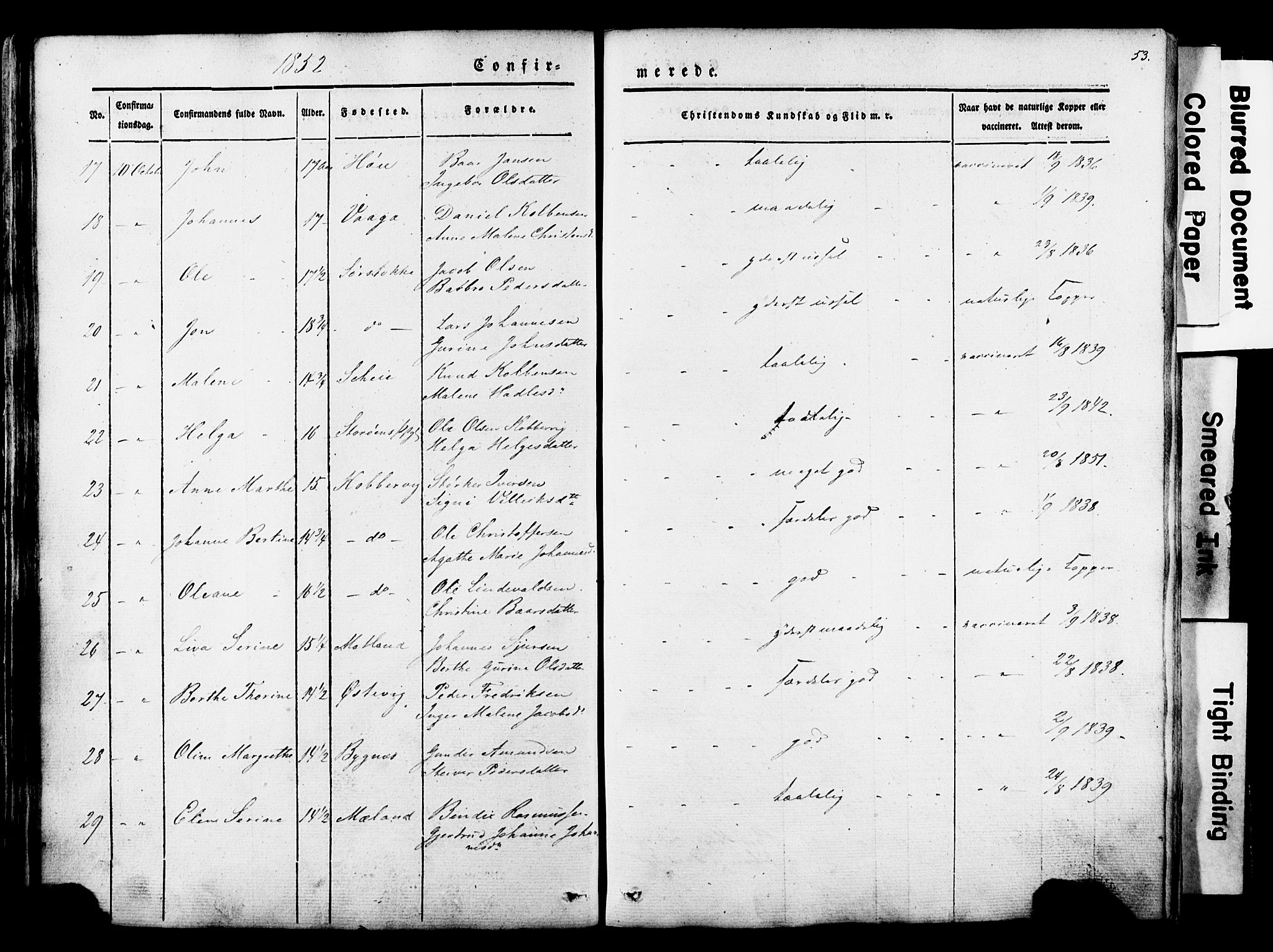 Avaldsnes sokneprestkontor, SAST/A -101851/H/Ha/Haa/L0007: Ministerialbok nr. A 7, 1841-1853, s. 53