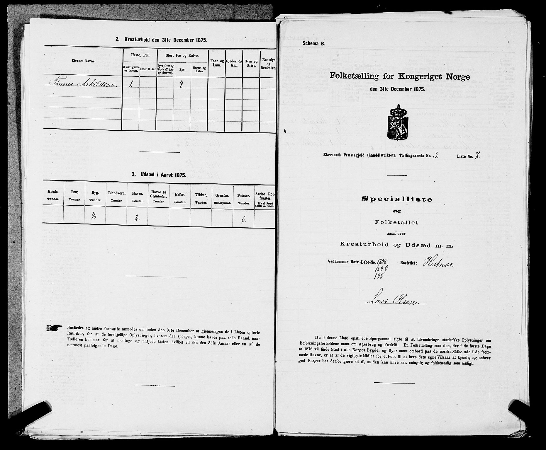 SAST, Folketelling 1875 for 1116L Eigersund prestegjeld, Eigersund landsokn og Ogna sokn, 1875, s. 348