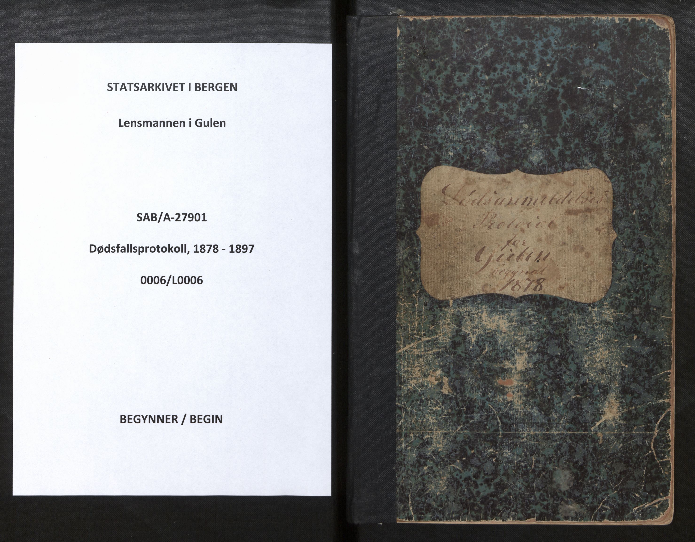 Lensmannen i Gulen, SAB/A-27901/0006/L0006: Dødsfallprotokoll, 1878-1897