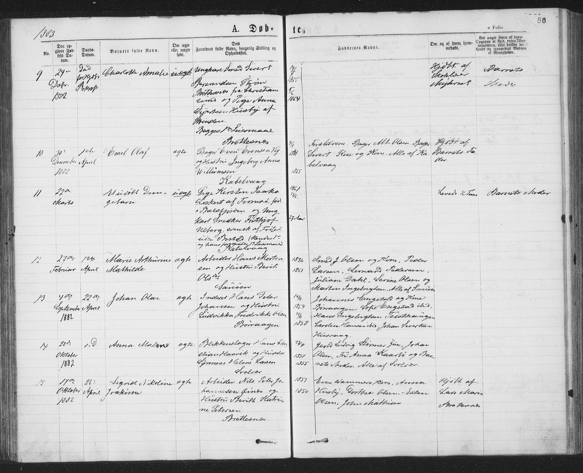 Ministerialprotokoller, klokkerbøker og fødselsregistre - Nordland, AV/SAT-A-1459/874/L1058: Ministerialbok nr. 874A02, 1878-1883, s. 86