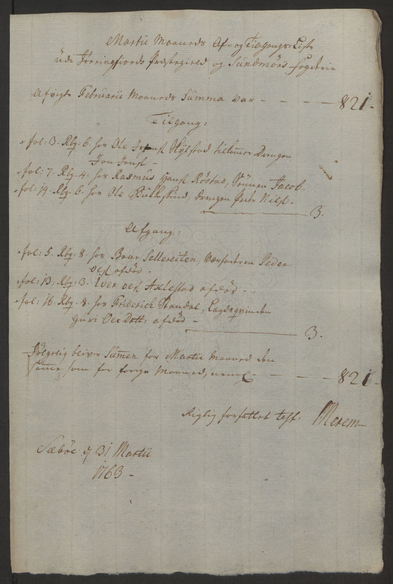 Rentekammeret inntil 1814, Realistisk ordnet avdeling, AV/RA-EA-4070/Ol/L0019: [Gg 10]: Ekstraskatten, 23.09.1762. Sunnmøre, 1762-1763, s. 293