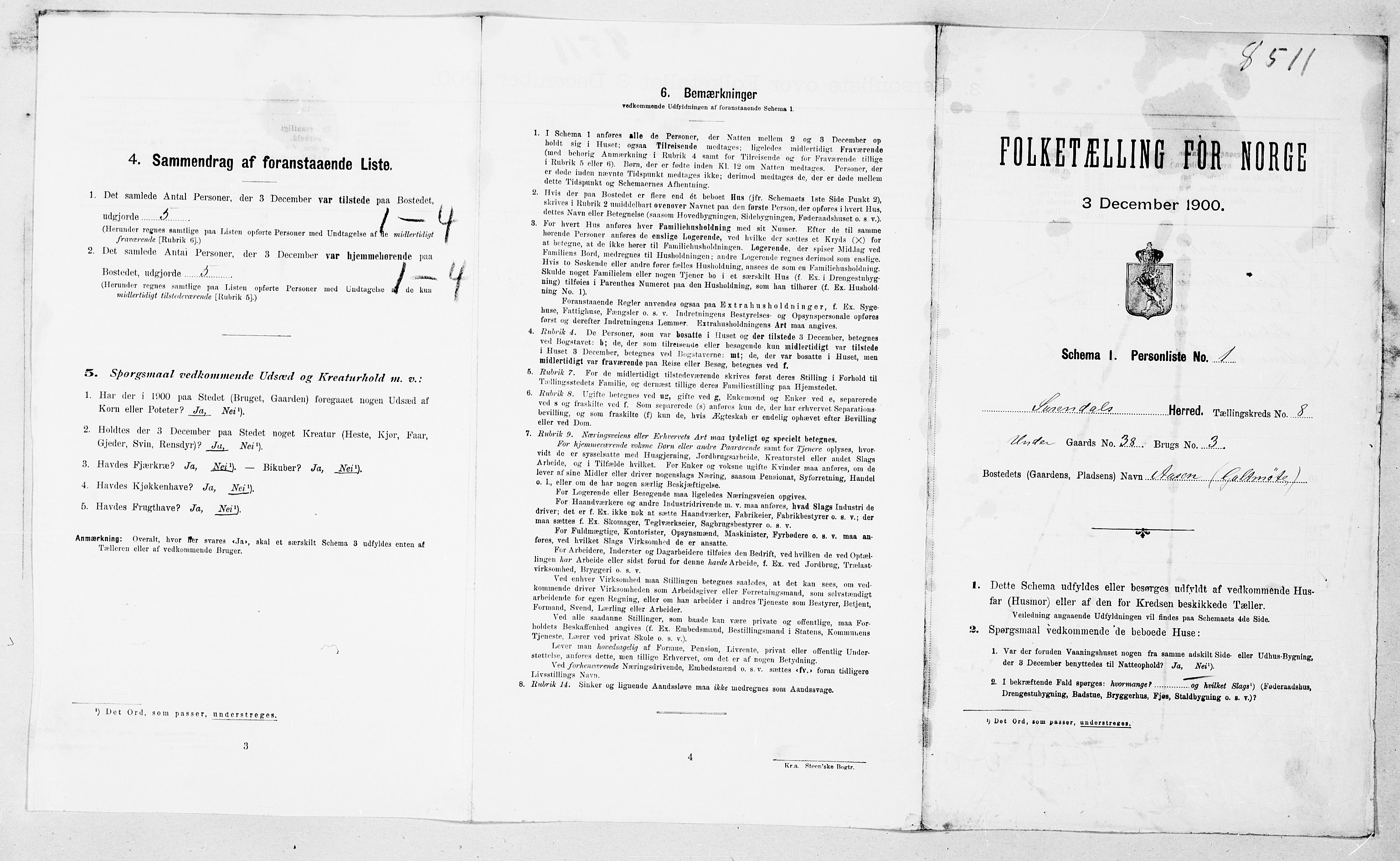 SAT, Folketelling 1900 for 1566 Surnadal herred, 1900, s. 735