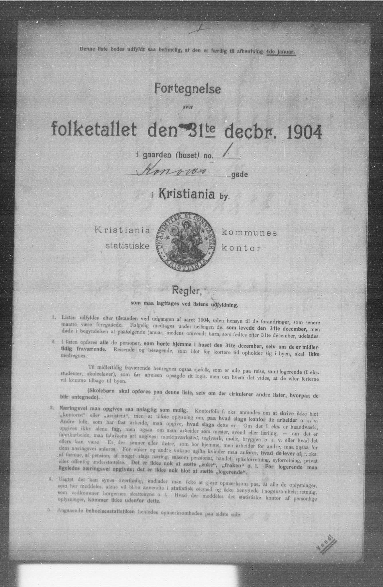 OBA, Kommunal folketelling 31.12.1904 for Kristiania kjøpstad, 1904, s. 10187