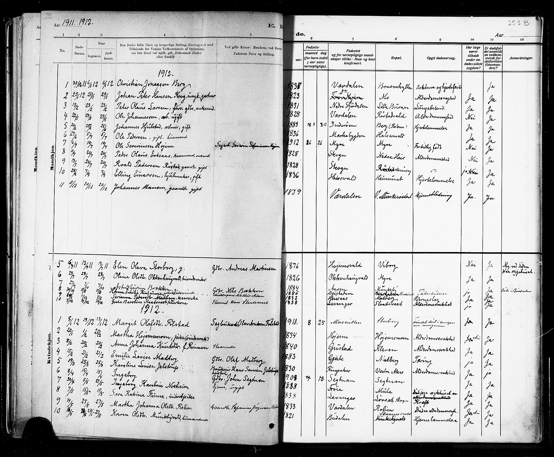 Ministerialprotokoller, klokkerbøker og fødselsregistre - Nord-Trøndelag, SAT/A-1458/721/L0208: Klokkerbok nr. 721C01, 1880-1917, s. 252b