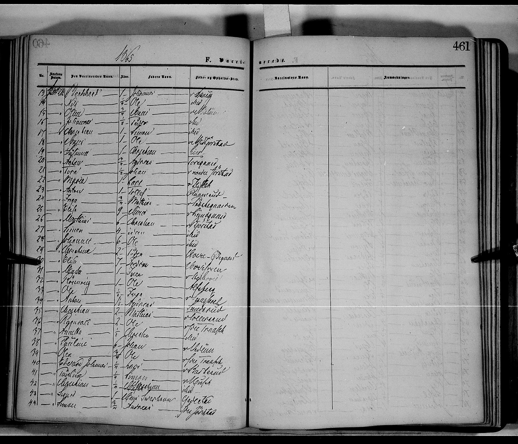 Fåberg prestekontor, AV/SAH-PREST-086/H/Ha/Haa/L0006: Ministerialbok nr. 6B, 1855-1867, s. 461