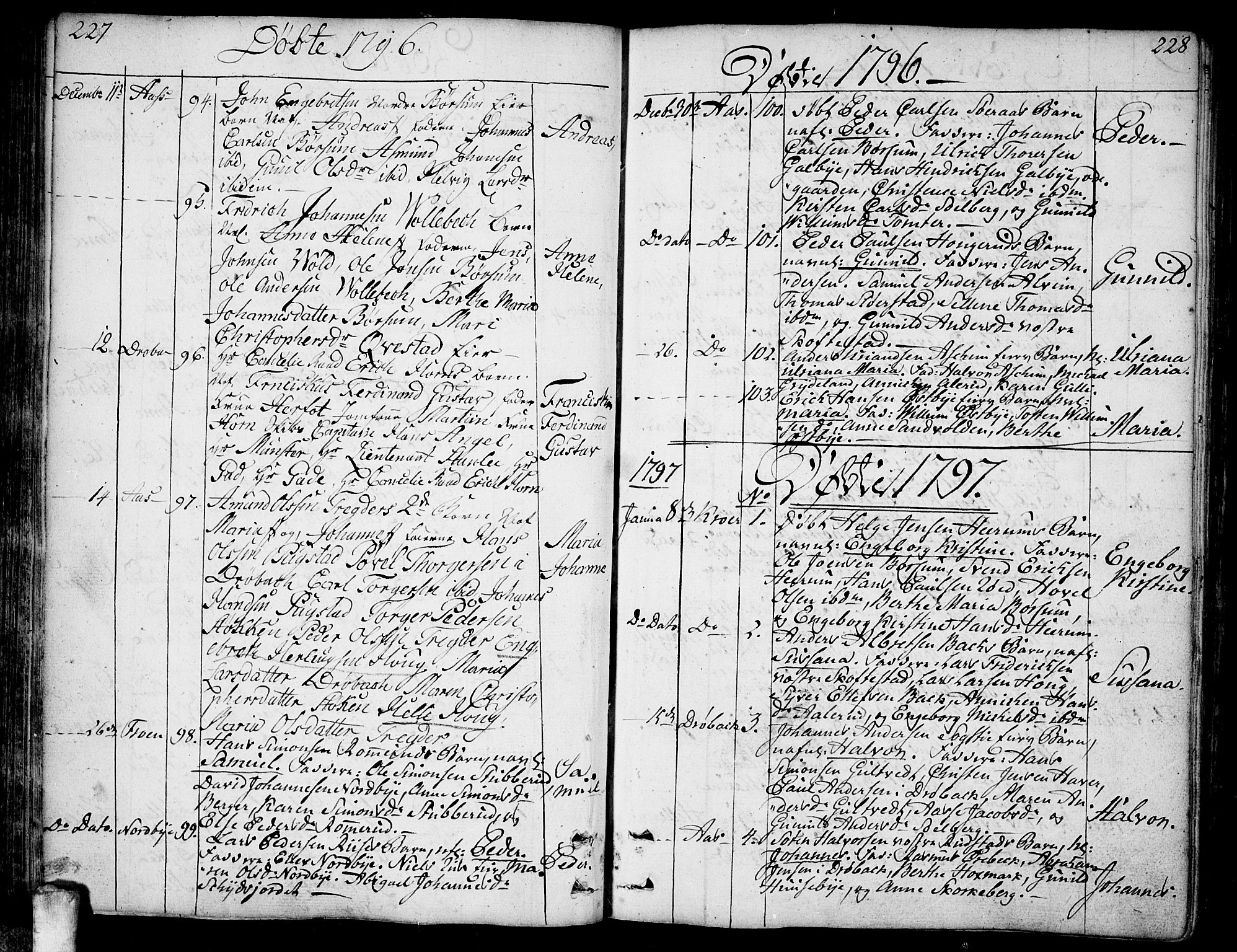 Ås prestekontor Kirkebøker, AV/SAO-A-10894/F/Fa/L0002: Ministerialbok nr. I 2, 1778-1813, s. 227-228