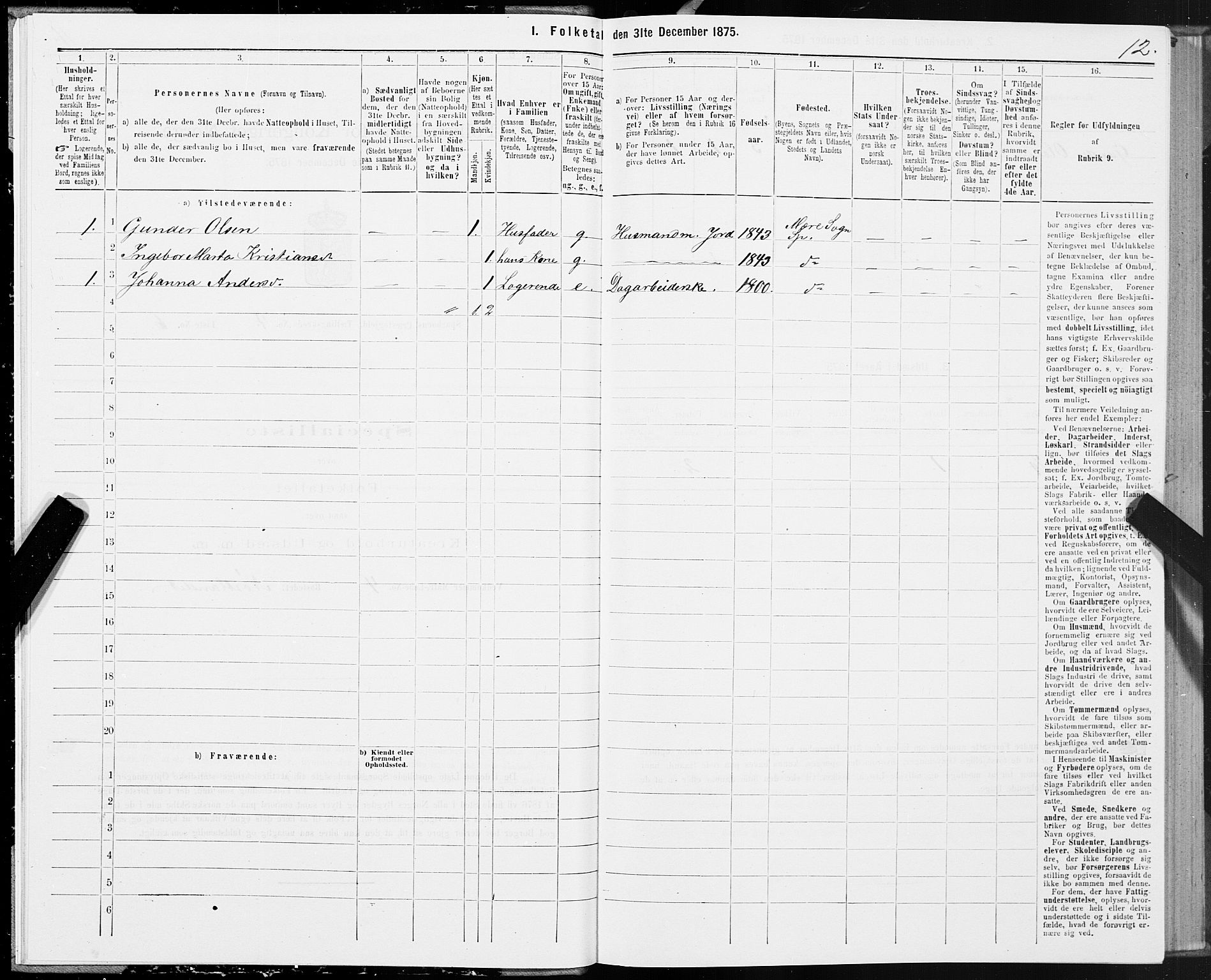 SAT, Folketelling 1875 for 1731P Sparbu prestegjeld, 1875, s. 2012