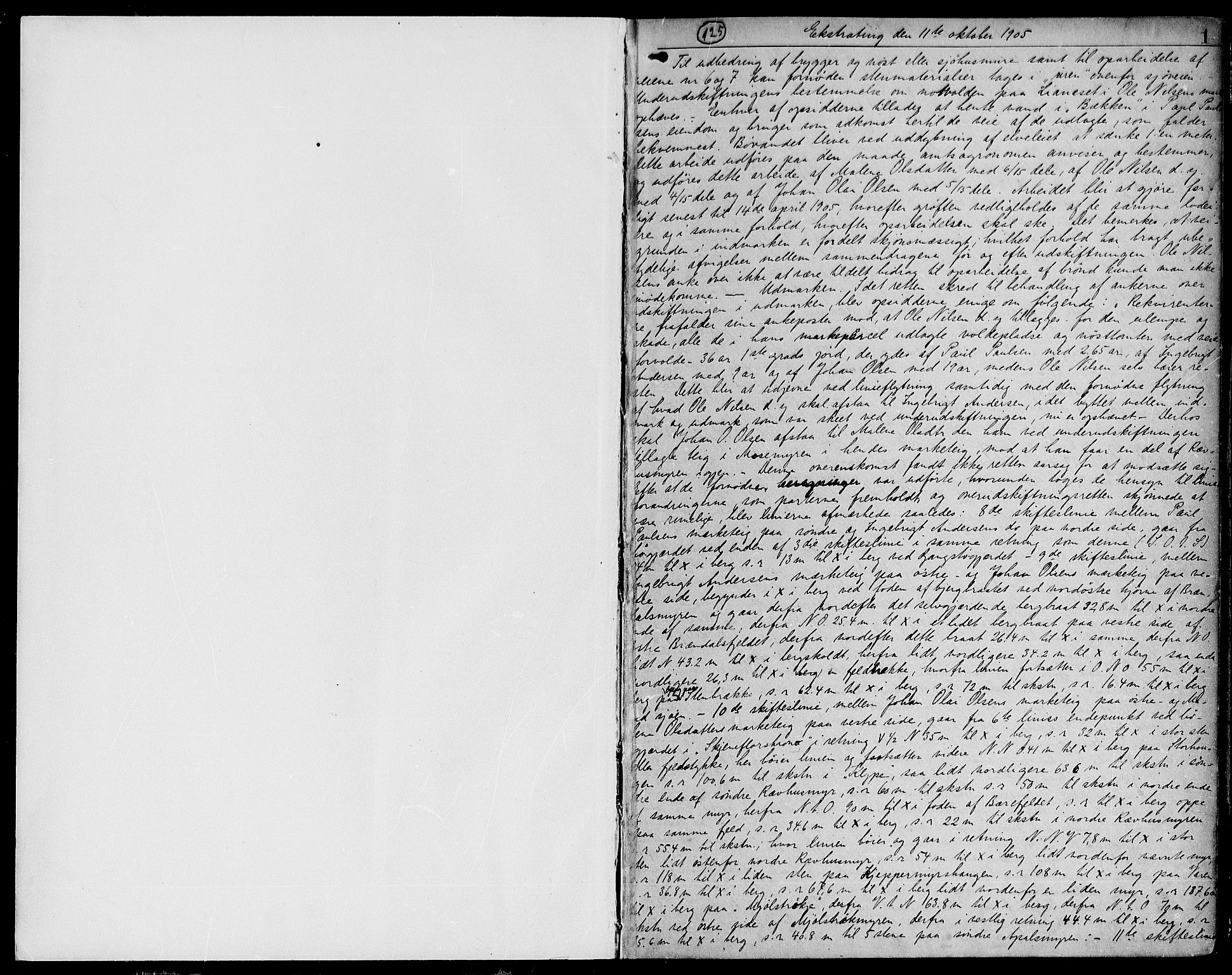 Midhordland sorenskriveri, SAB/A-3001/1/G/Gb/Gbf/L0002a: Pantebok nr. II.B.f.2a, 1905-1911, s. 1